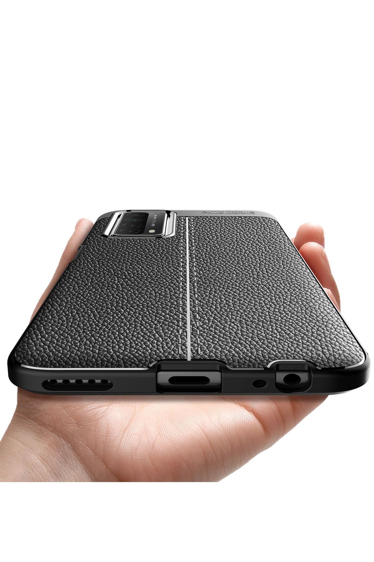 Newface Huawei P Smart 2021 Kılıf Gros Yüzüklü Silikon - Gümüş