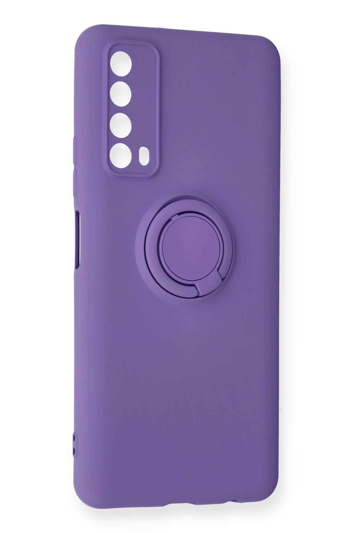 Newface Huawei P Smart 2021 Kılıf Sofya Yüzüklü Silikon Kapak - Gümüş