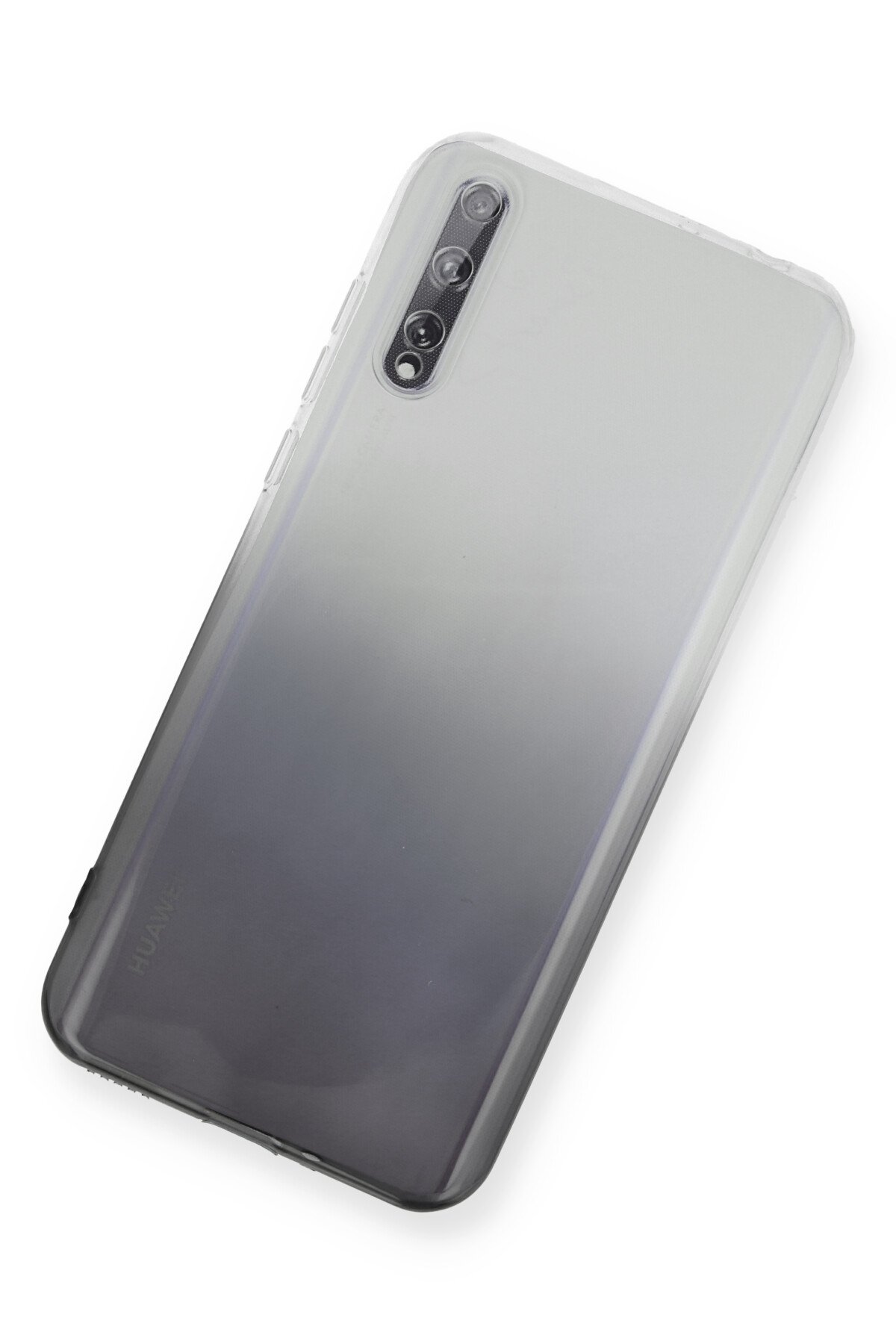 Newface Huawei P Smart S Kılıf Focus Derili Silikon - Siyah