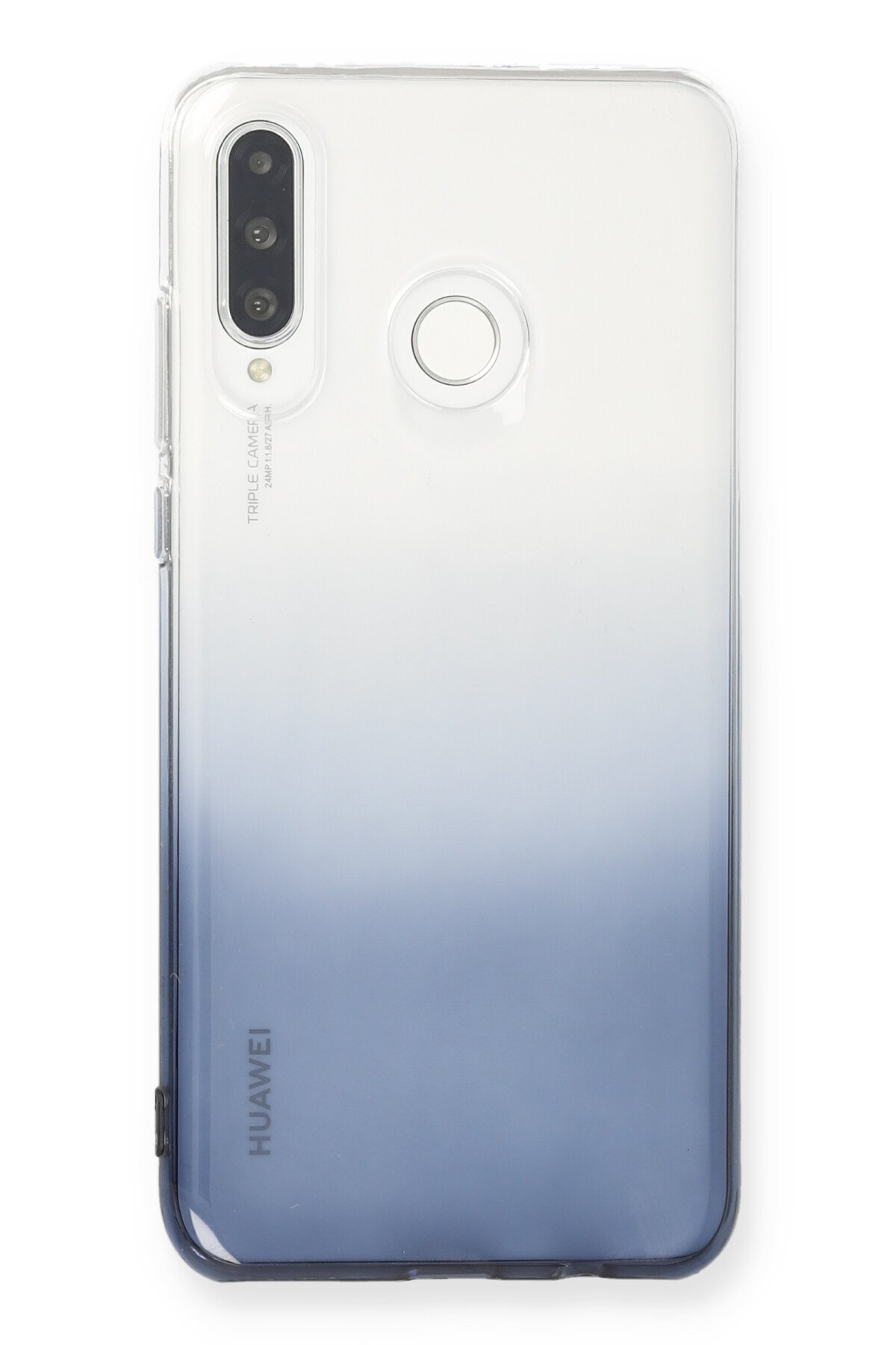 Newface Huawei P30 Lite Kılıf Lüx Çift Renkli Silikon - Siyah