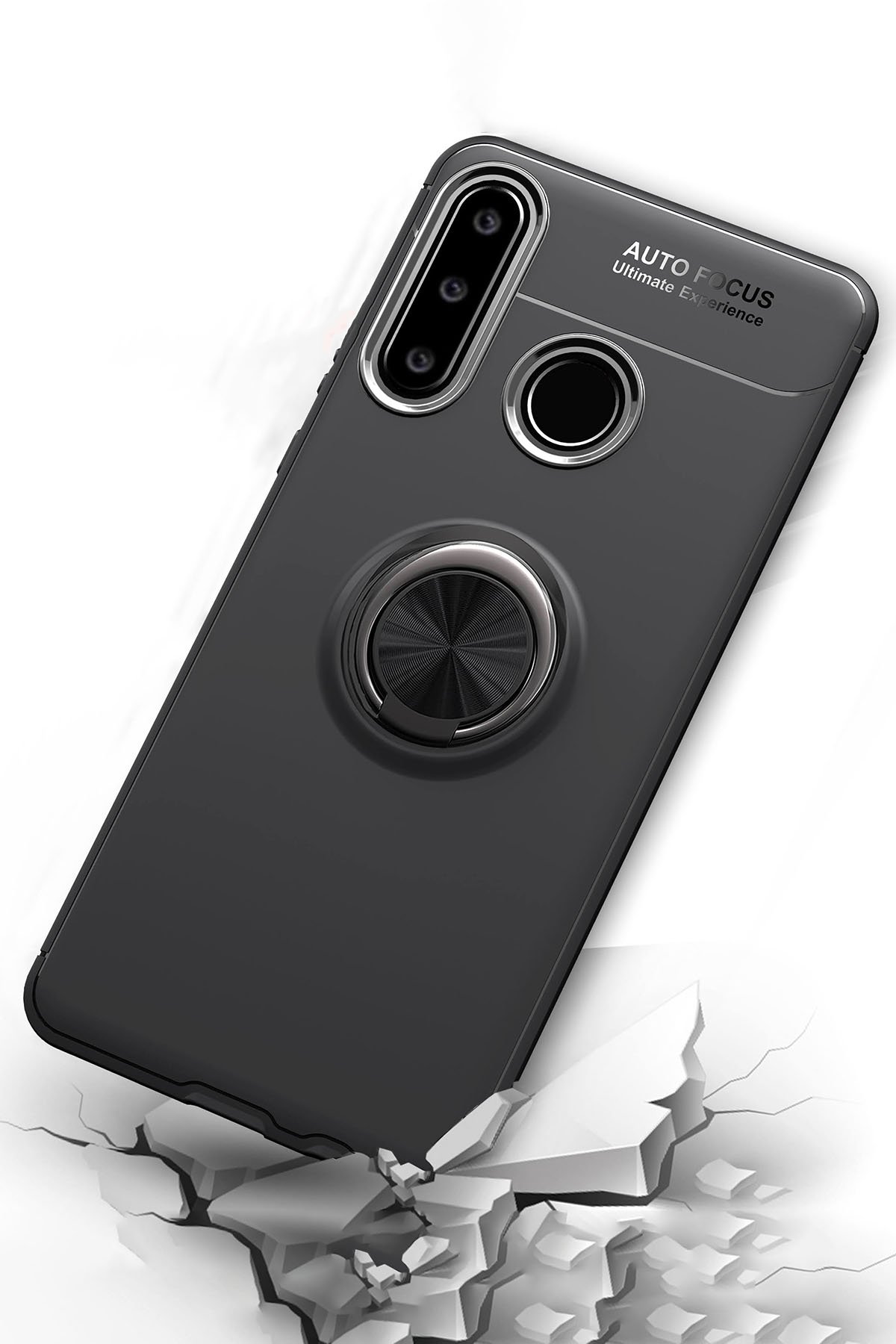 Newface Huawei P30 Lite Kılıf Nano içi Kadife  Silikon - Siyah