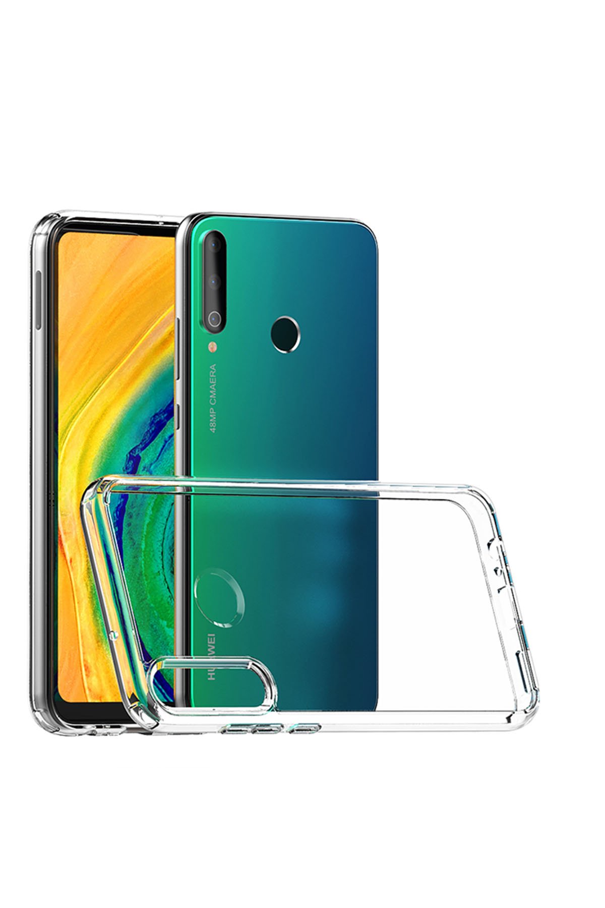 Newface Huawei P40 Lite E Kılıf Auto Focus Karbon Kapak - Siyah