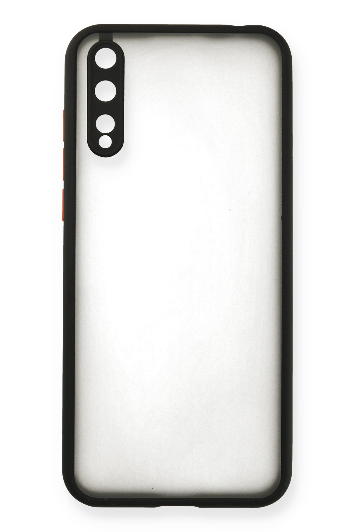 Newface Huawei P40 Lite E Kılıf Sofya Yüzüklü Silikon Kapak - Siyah