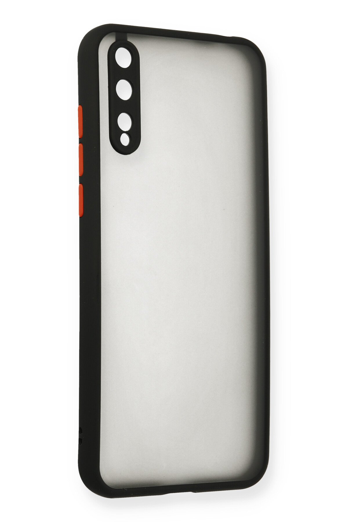 Newface Huawei P40 Lite E Kılıf Sofya Yüzüklü Silikon Kapak - Siyah