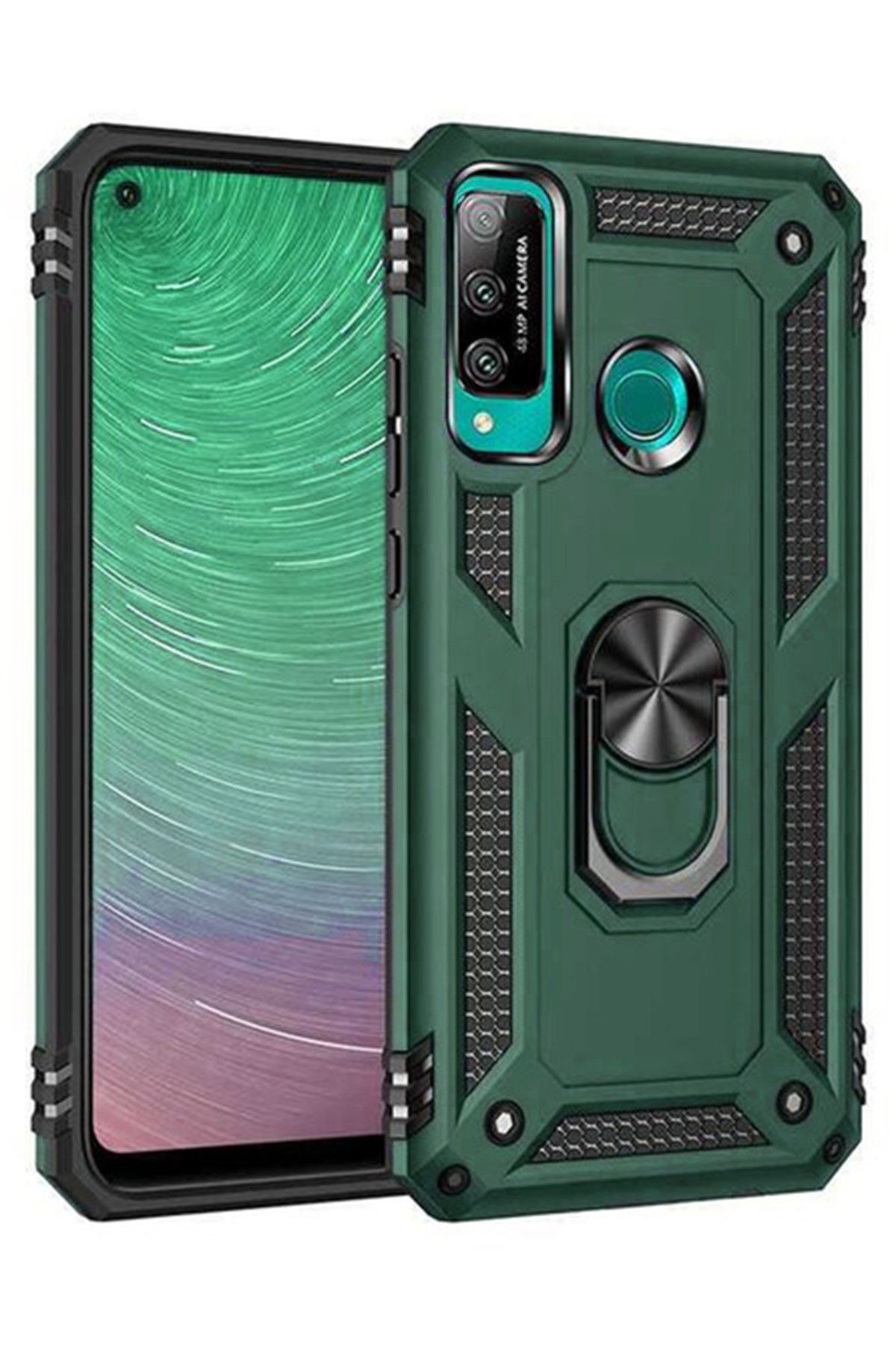 Newface Huawei P40 Lite E Kılıf Tank Silikon Kapak - Kırmızı