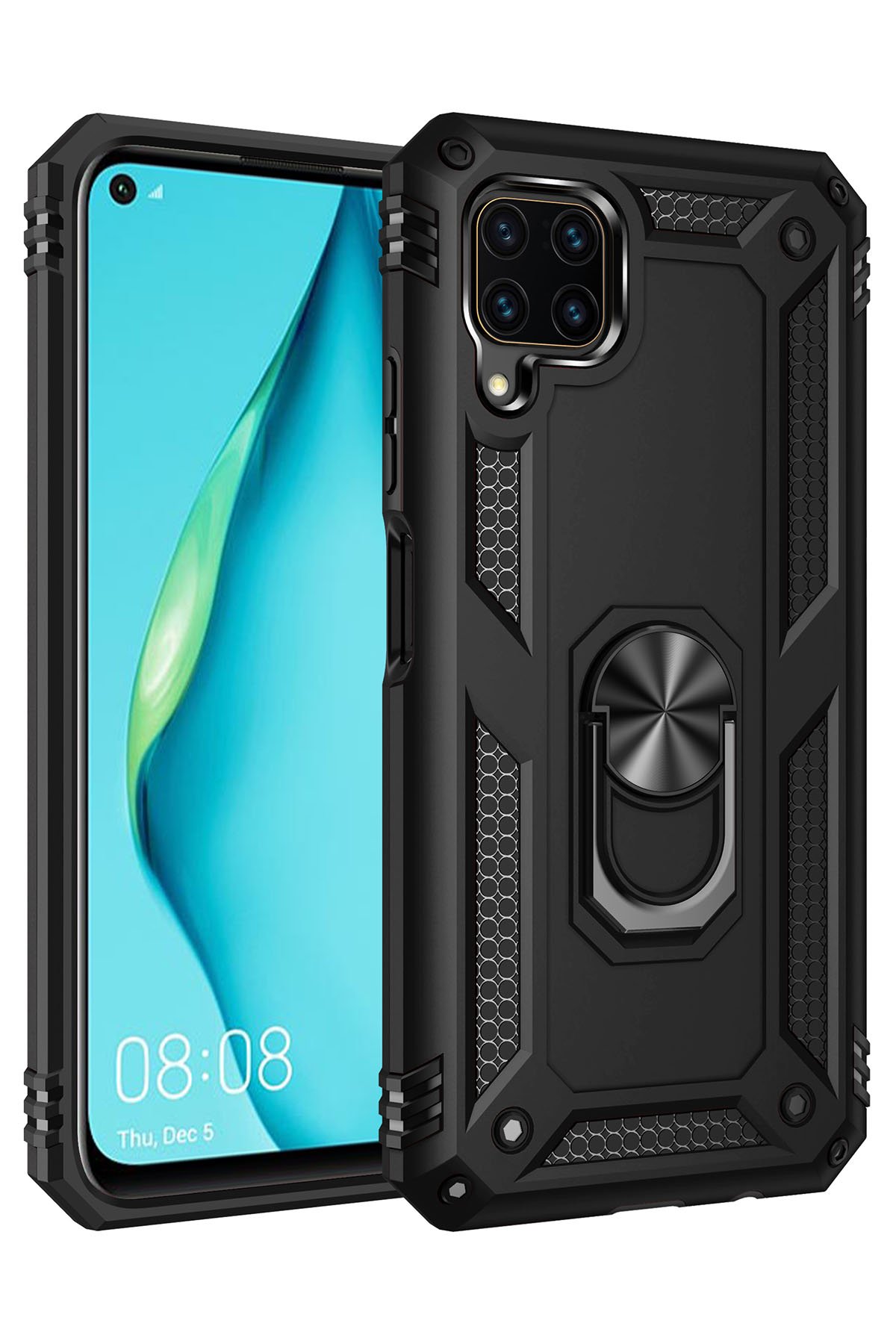 Newface Huawei P40 Lite Kılıf Miami Şeffaf Silikon - Koyu Yeşil