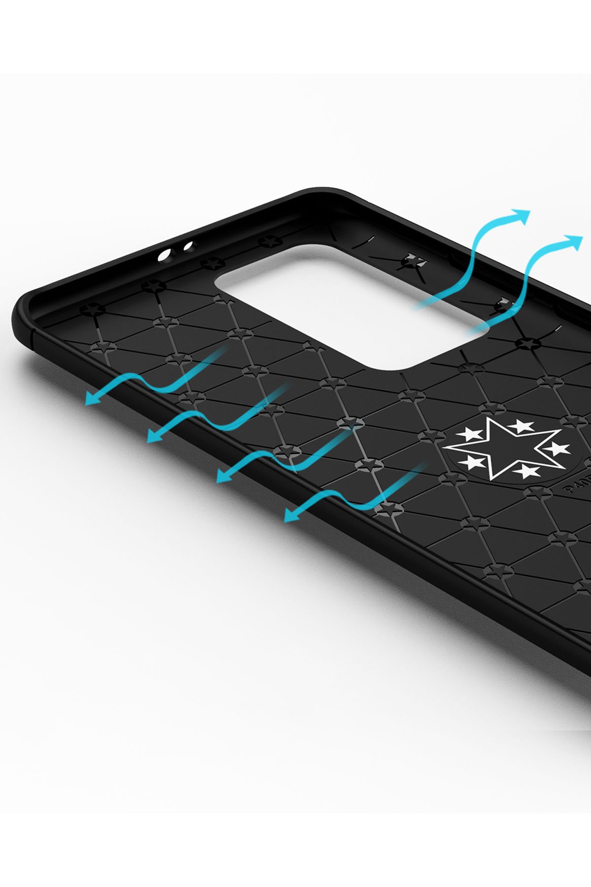 Newface Huawei P40 Pro Kılıf Range Yüzüklü Silikon - Siyah