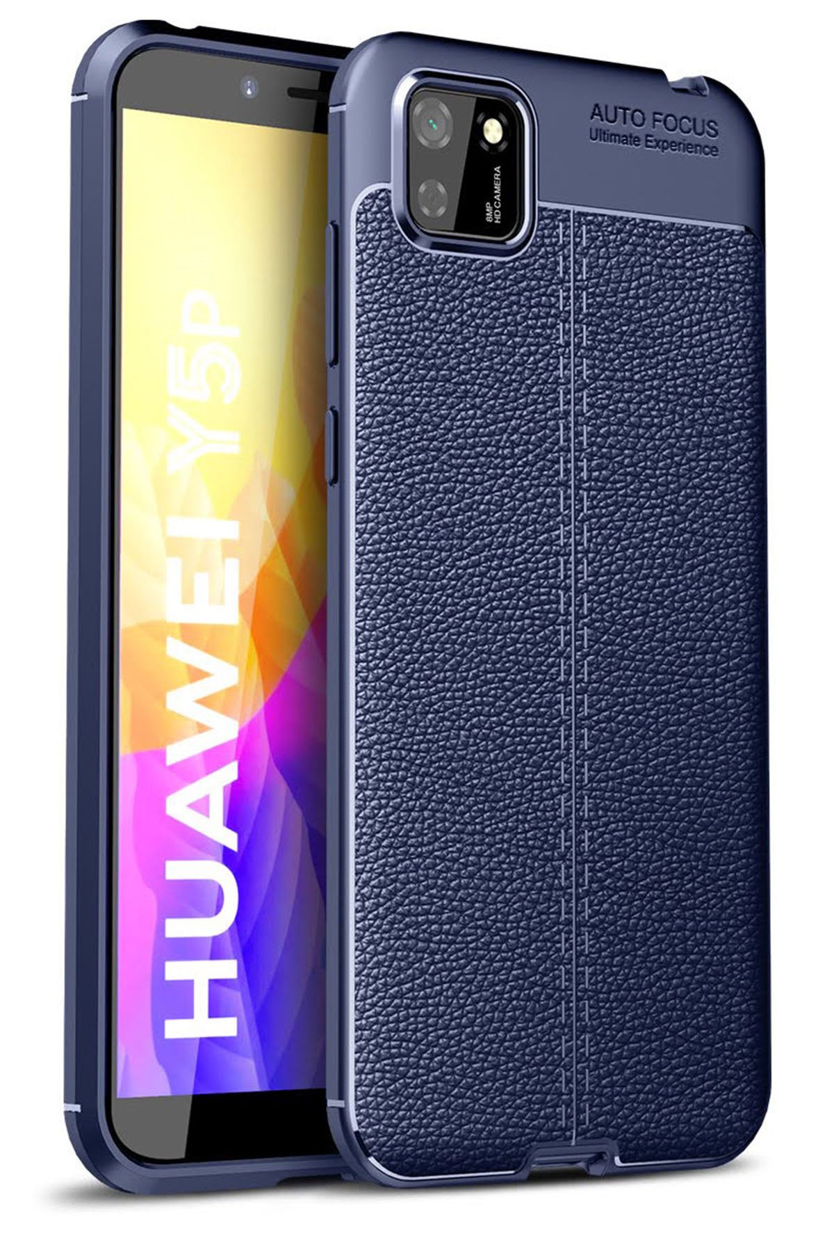 Newface Huawei Y5P Kılıf Viktor Yüzüklü Silikon - Siyah