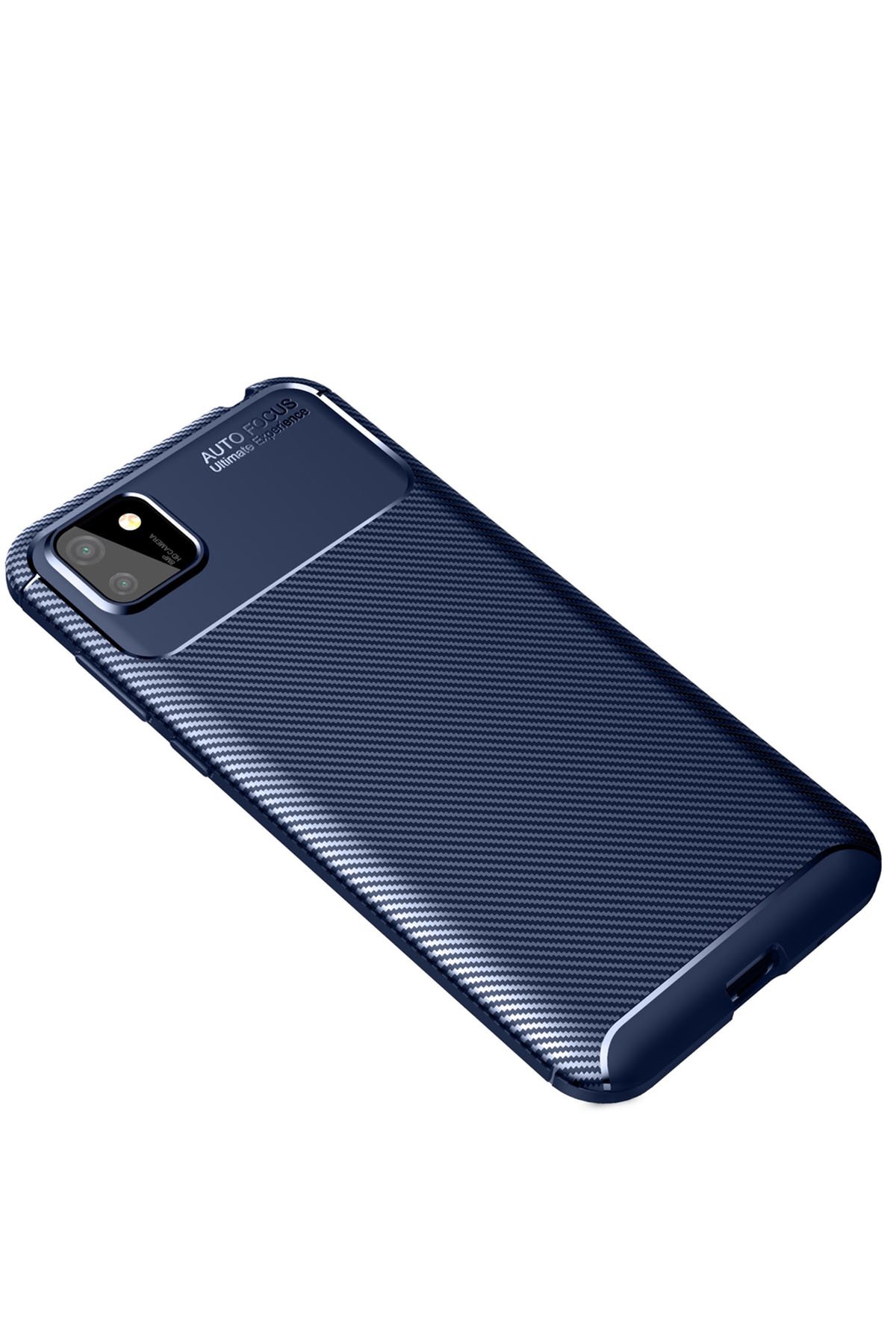 Newface Huawei Y5P Kılıf Simli Yüzüklü Silikon - Siyah