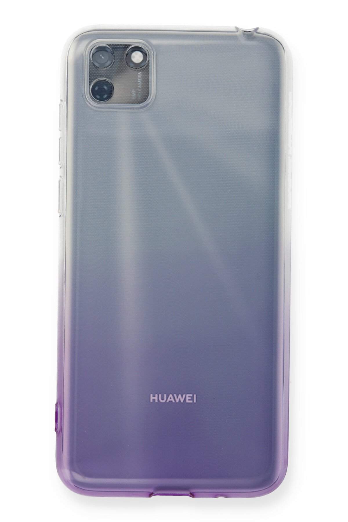 Newface Huawei Y5P Kılıf Lüx Çift Renkli Silikon - Mavi