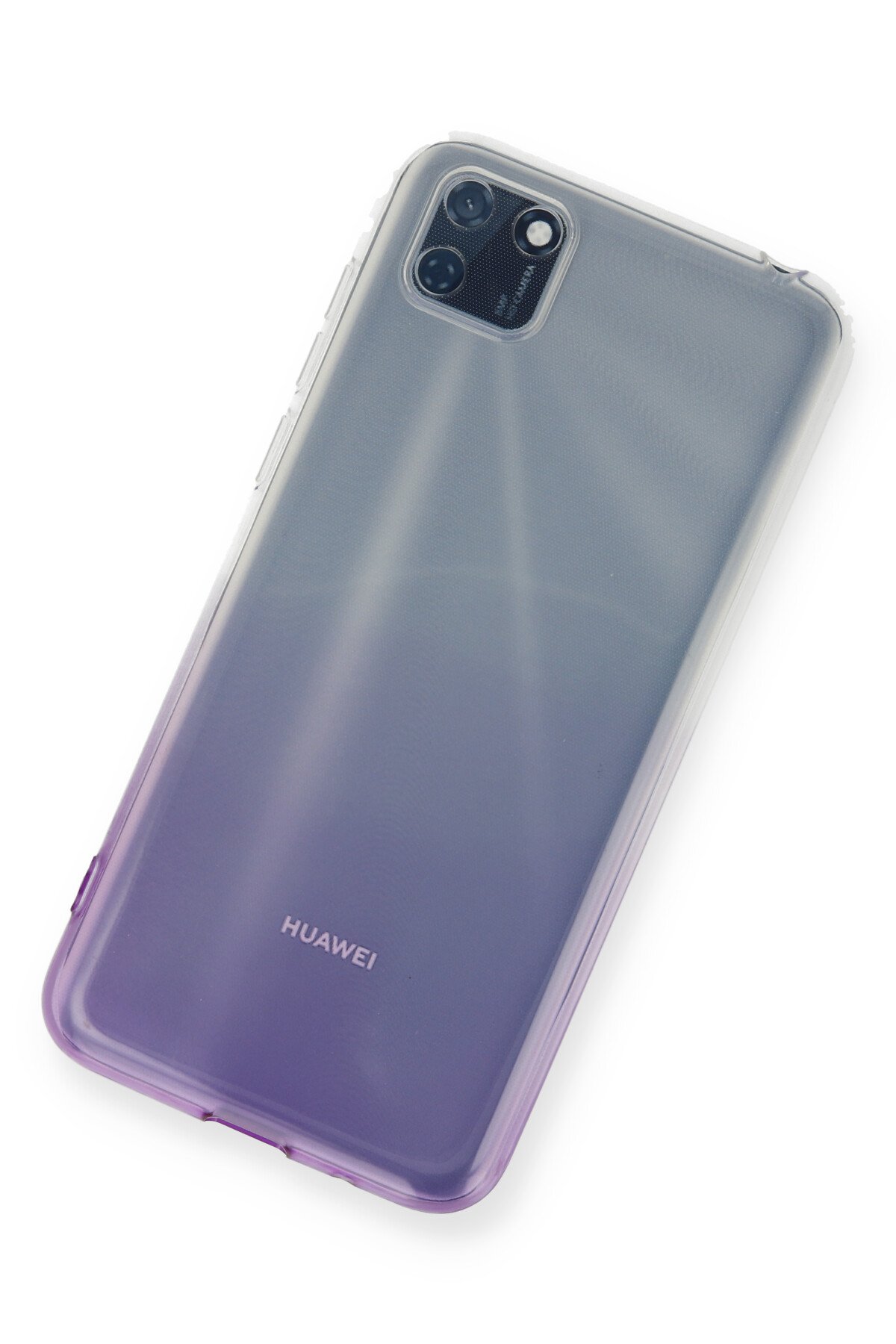 Newface Huawei Y5P Kılıf Lüx Çift Renkli Silikon - Mavi