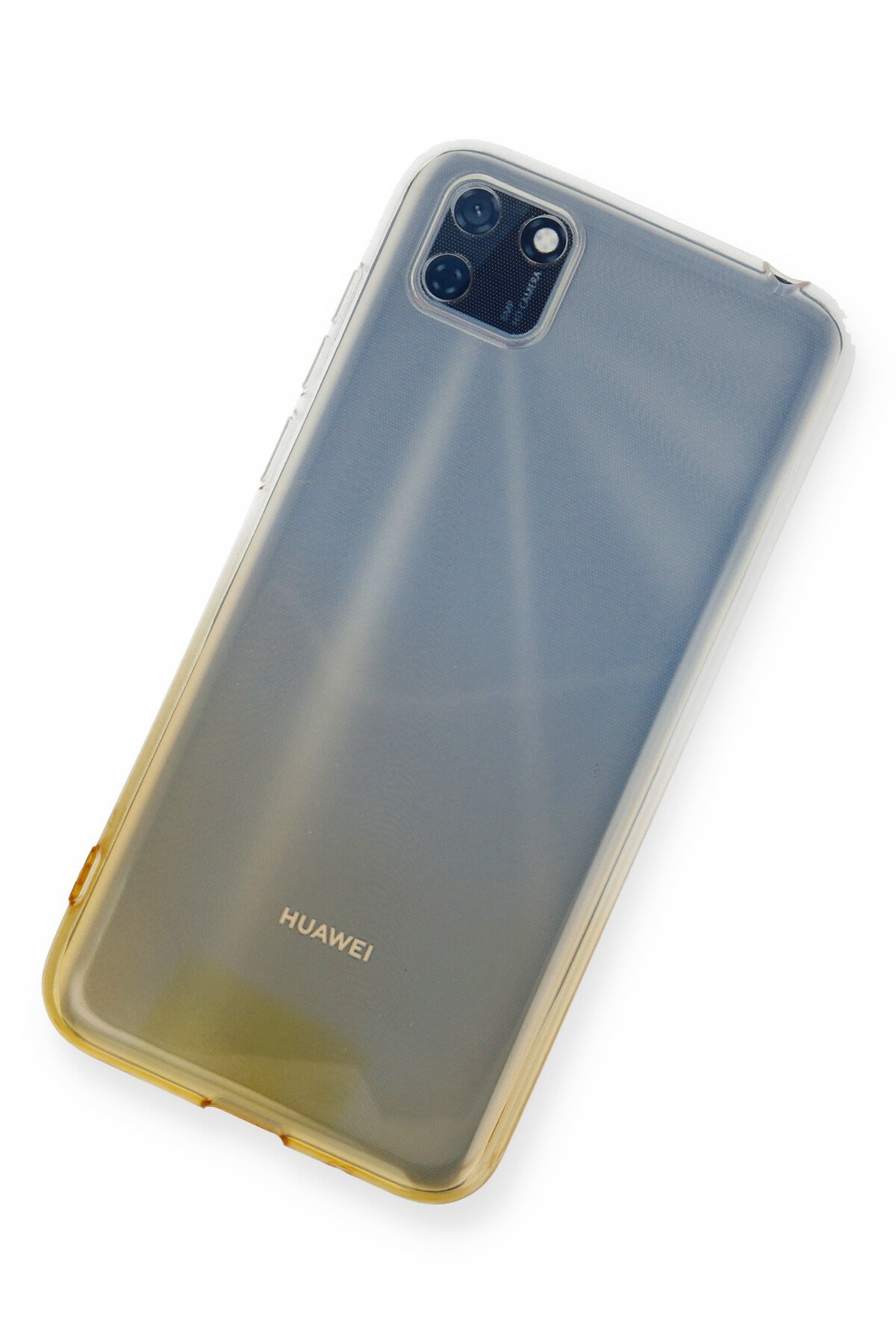Newface Huawei Y5P Kılıf Simli Yüzüklü Silikon - Mavi