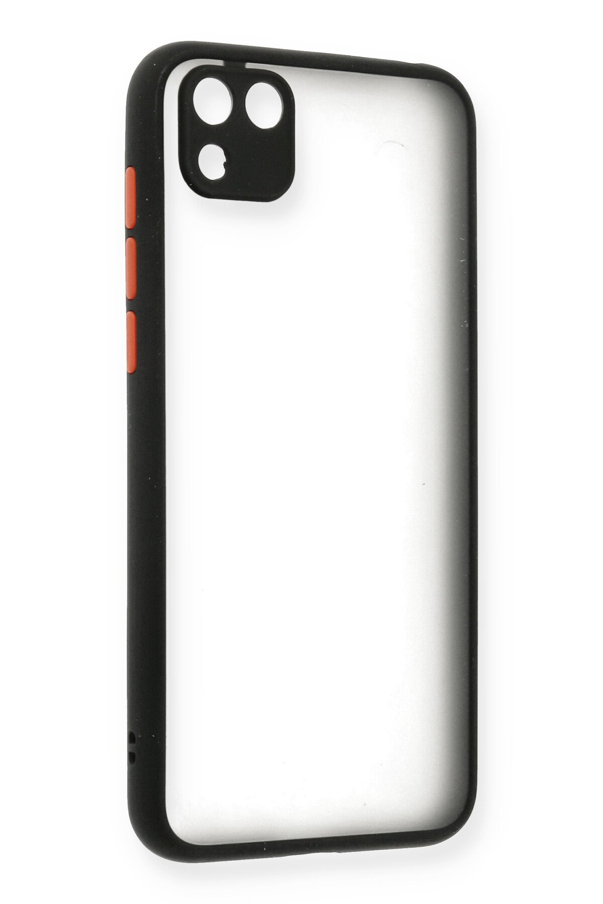 Newface Huawei Y5P Kılıf Lüx Çift Renkli Silikon - Siyah