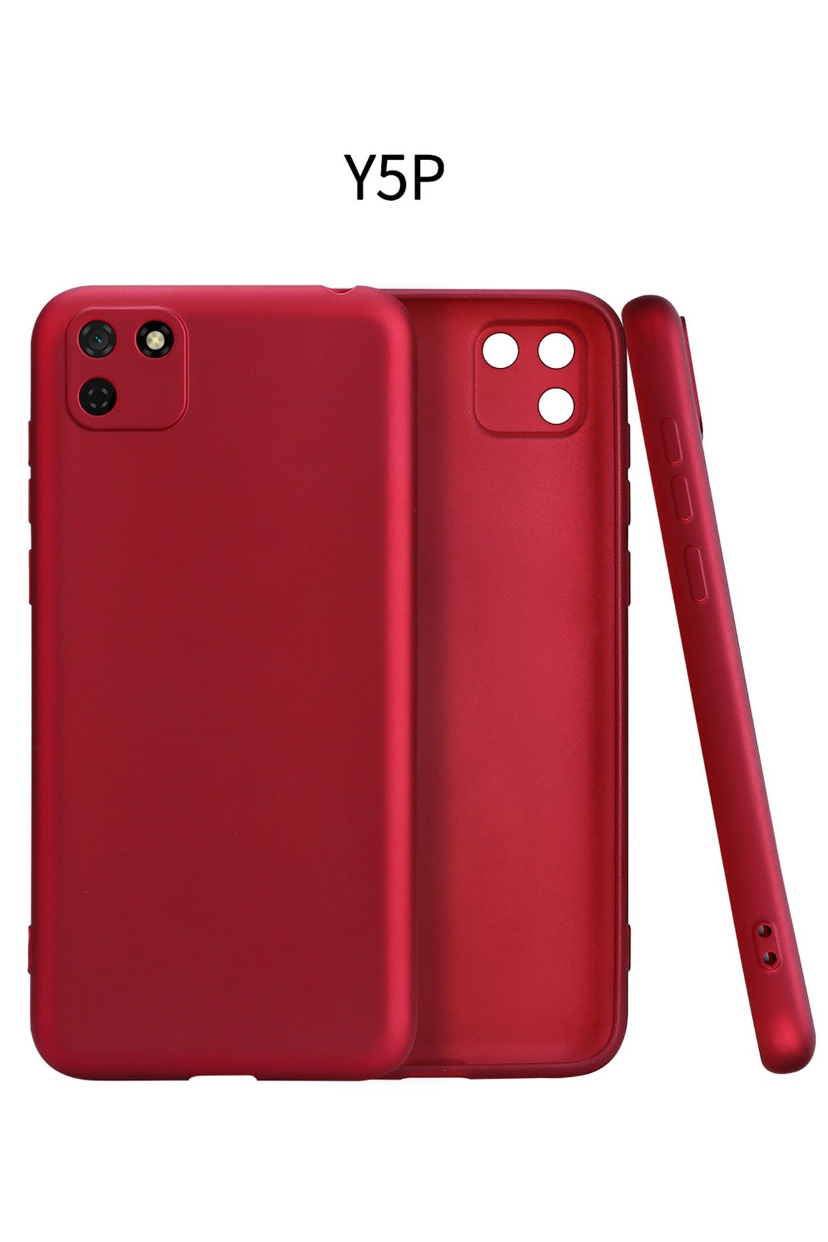 Newface Huawei Y5P Kılıf Viktor Yüzüklü Silikon - Pembe