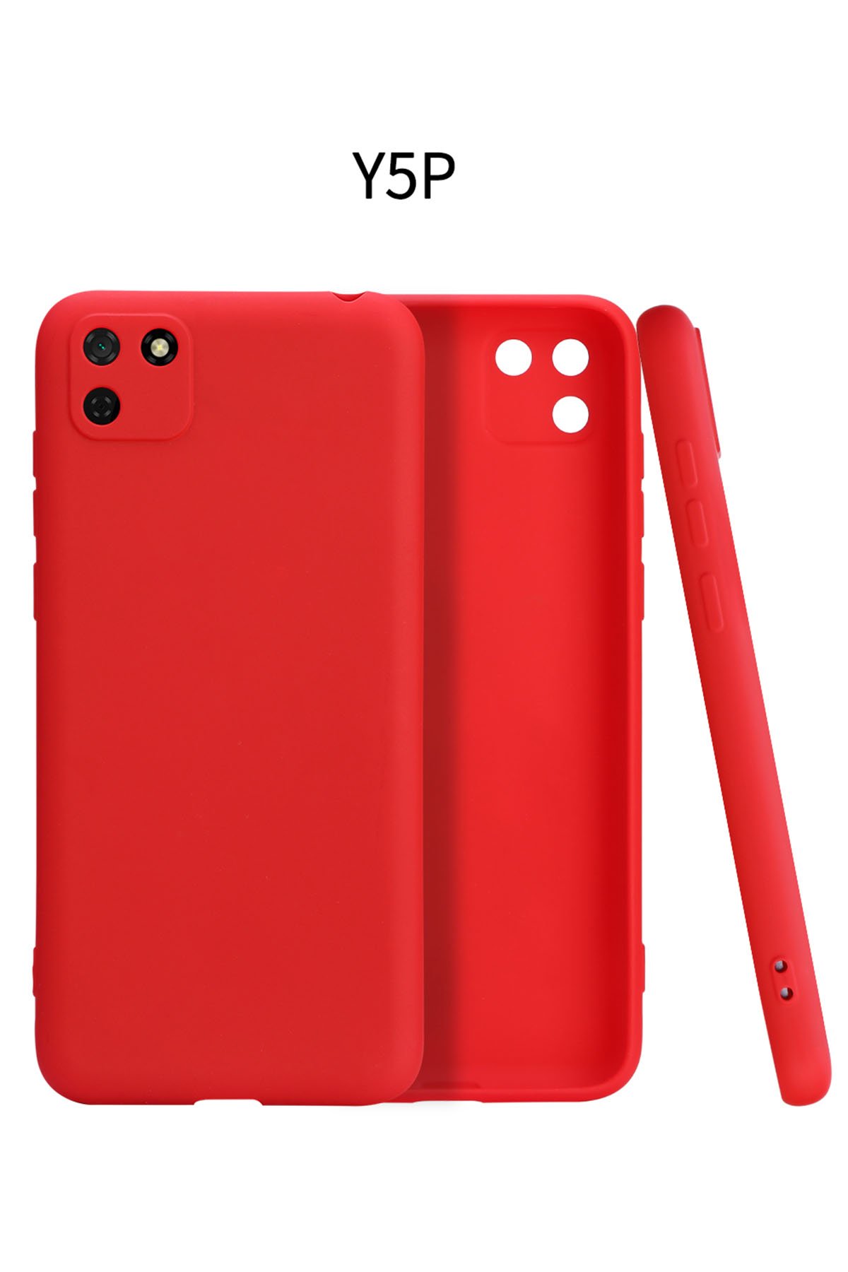 Newface Huawei Y5P Kılıf Nano içi Kadife Silikon - Siyah