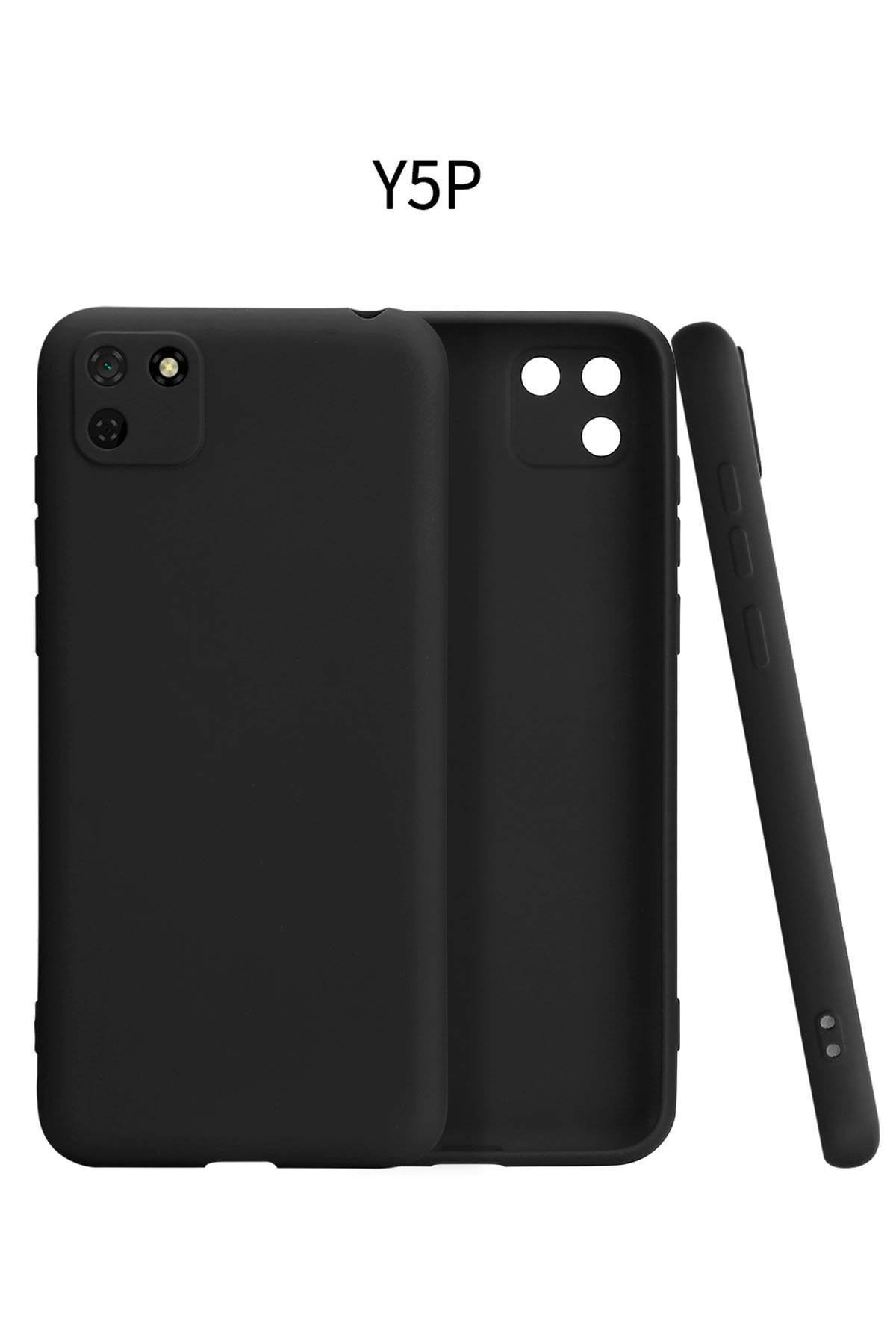 Newface Huawei Y5P Kılıf Sofya Yüzüklü Silikon Kapak - Yeşil