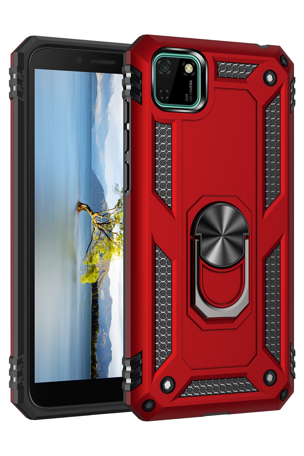 Newface Huawei Y5P Kılıf Tank Silikon Kapak - Siyah