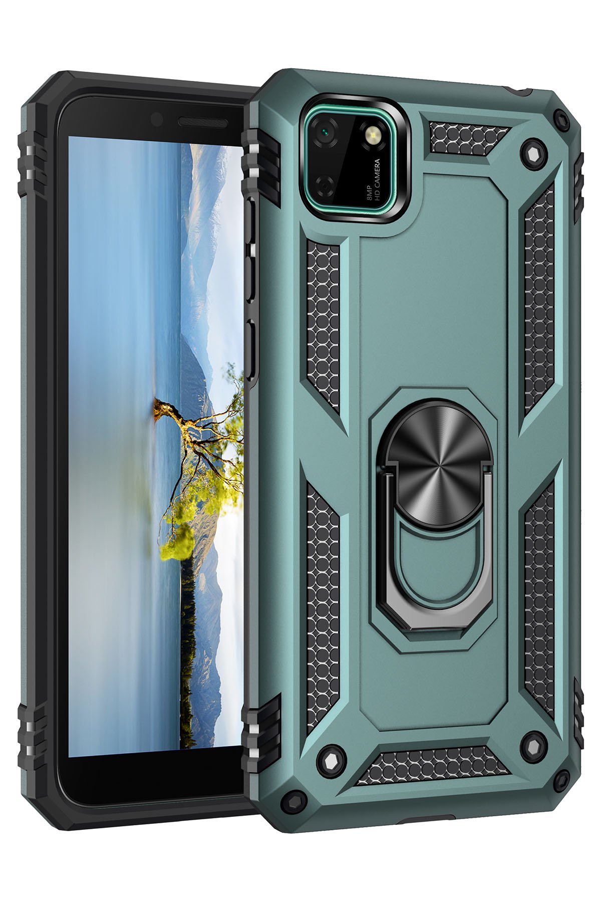 Newface Huawei Y5P Kılıf Nano içi Kadife Silikon - Siyah
