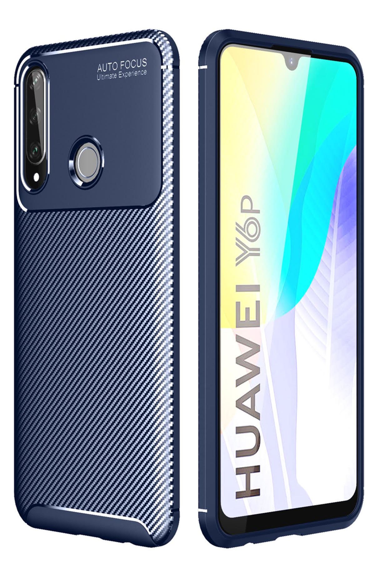 Newface Huawei Y6P Kılıf Viktor Yüzüklü Silikon - Sarı