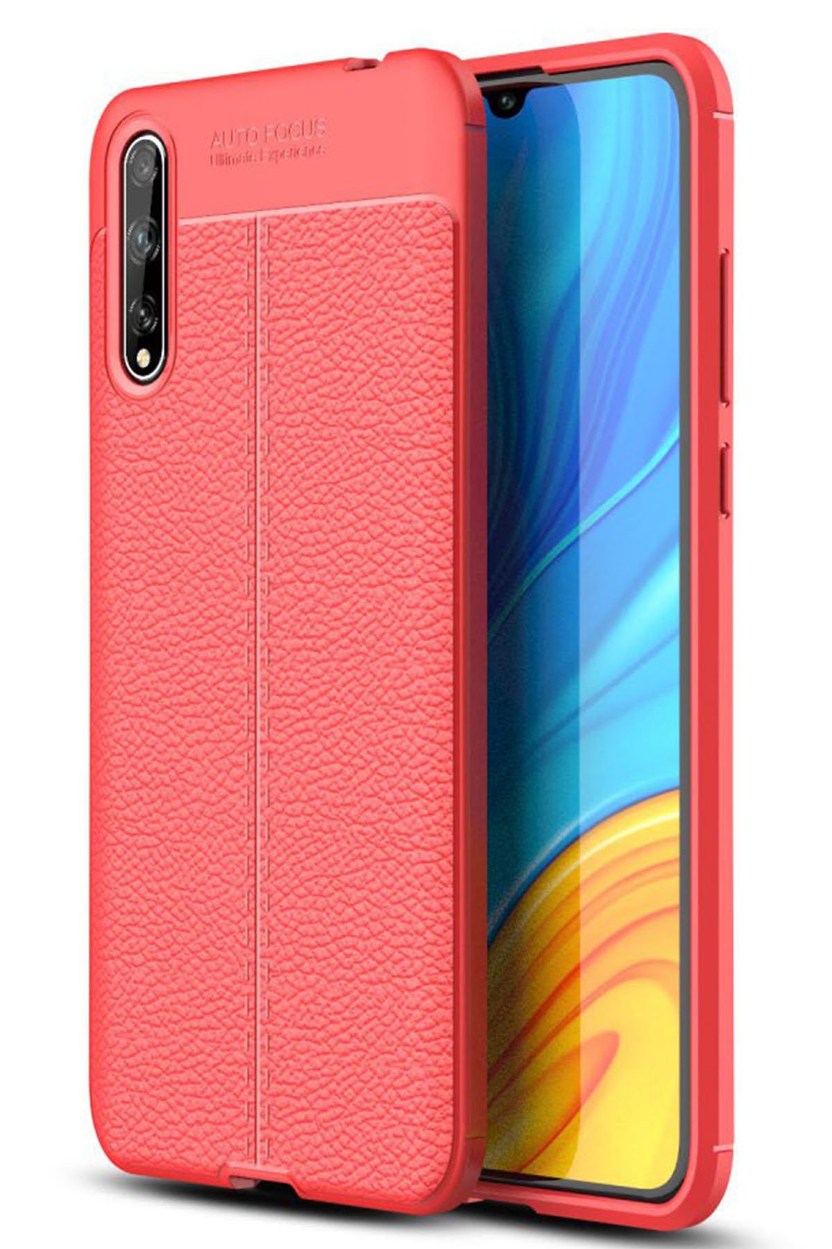 Newface Huawei Y8P Kılıf Viktor Yüzüklü Silikon - Sarı
