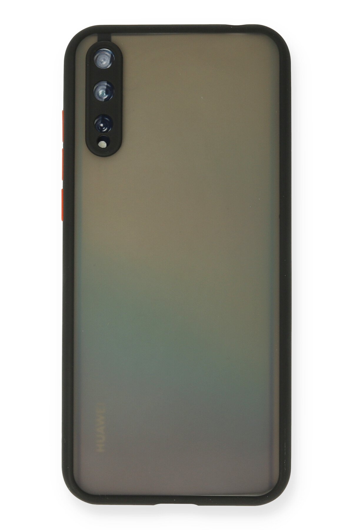 Newface Huawei Y8P Kılıf Focus Derili Silikon - Lacivert