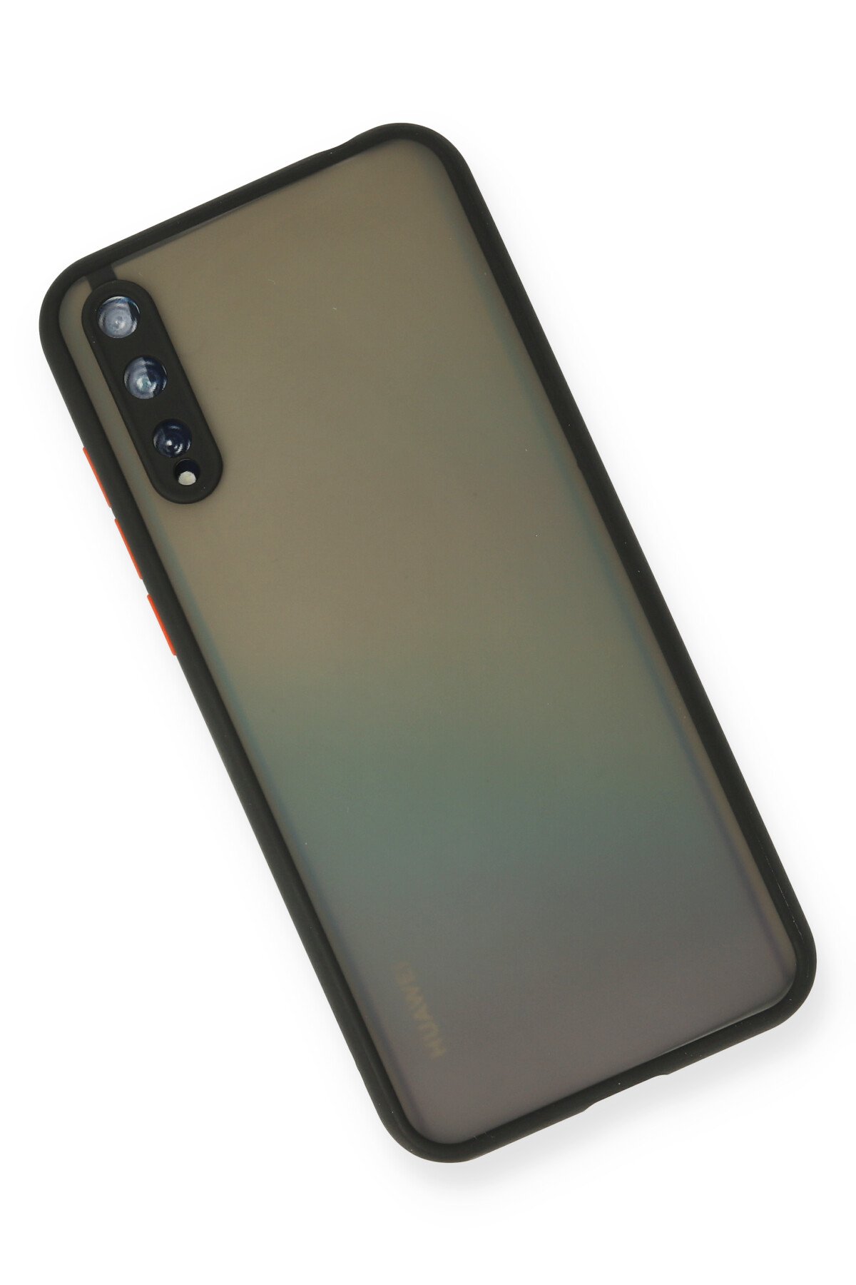 Newface Huawei Y8P Kılıf Focus Derili Silikon - Lacivert