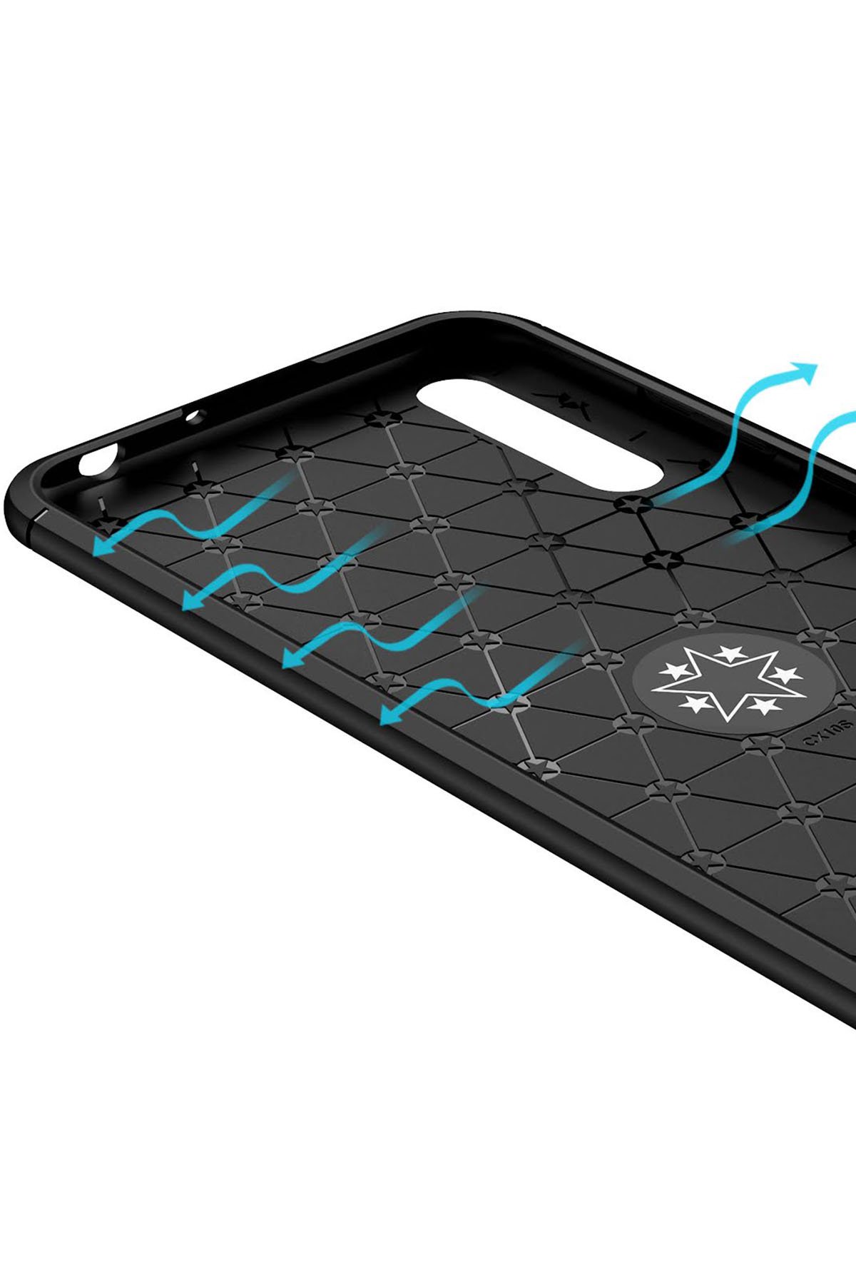 Newface Huawei Y8P Kılıf Simli Yüzüklü Silikon - Yeşil