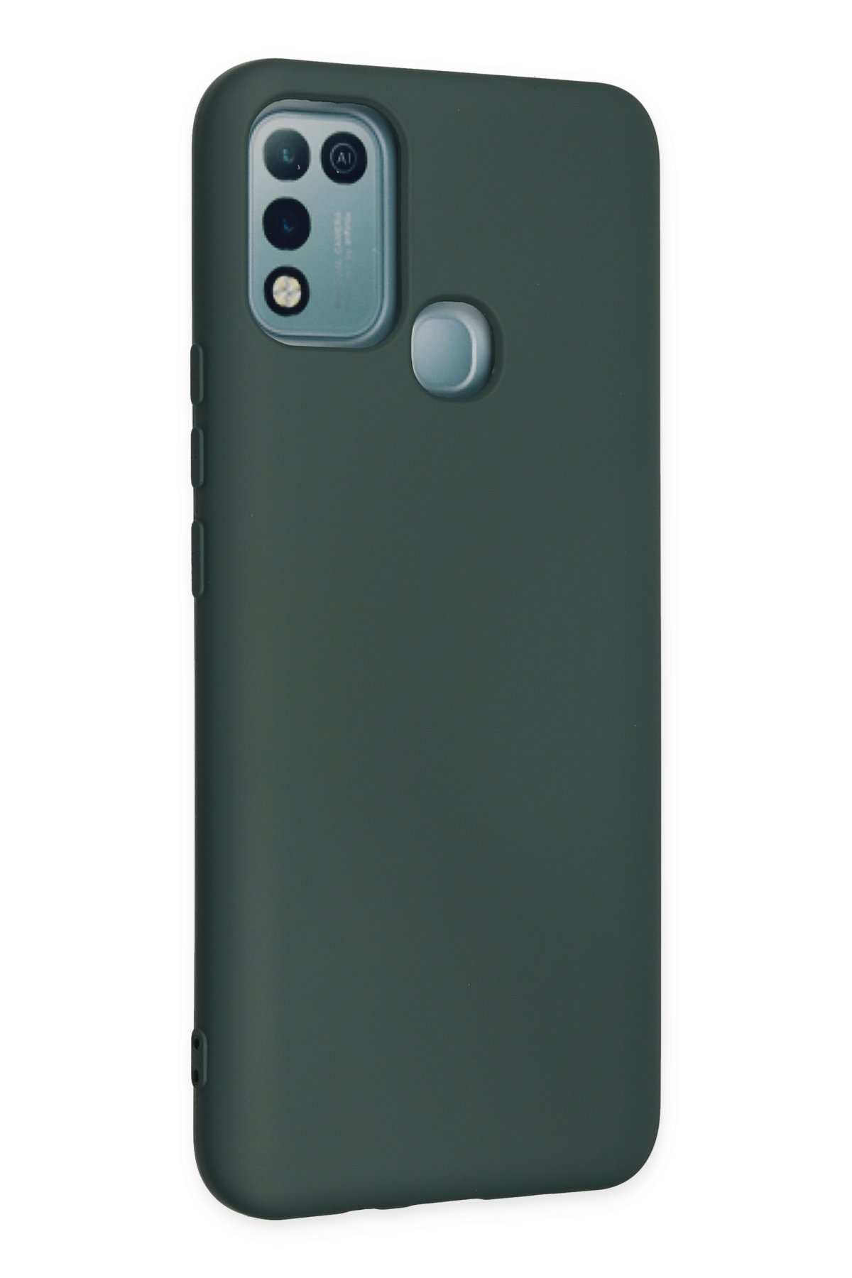 Newface İnfinix Hot 10 Play Kılıf Nano içi Kadife Silikon - Koyu Yeşil