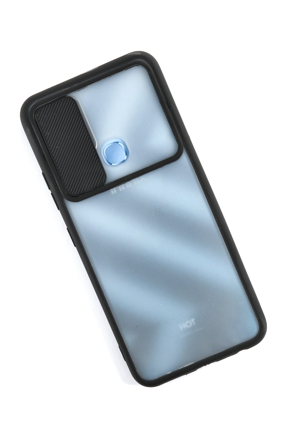 Newface İnfinix Hot 10T Kılıf Palm Buzlu Kamera Sürgülü Silikon - Siyah