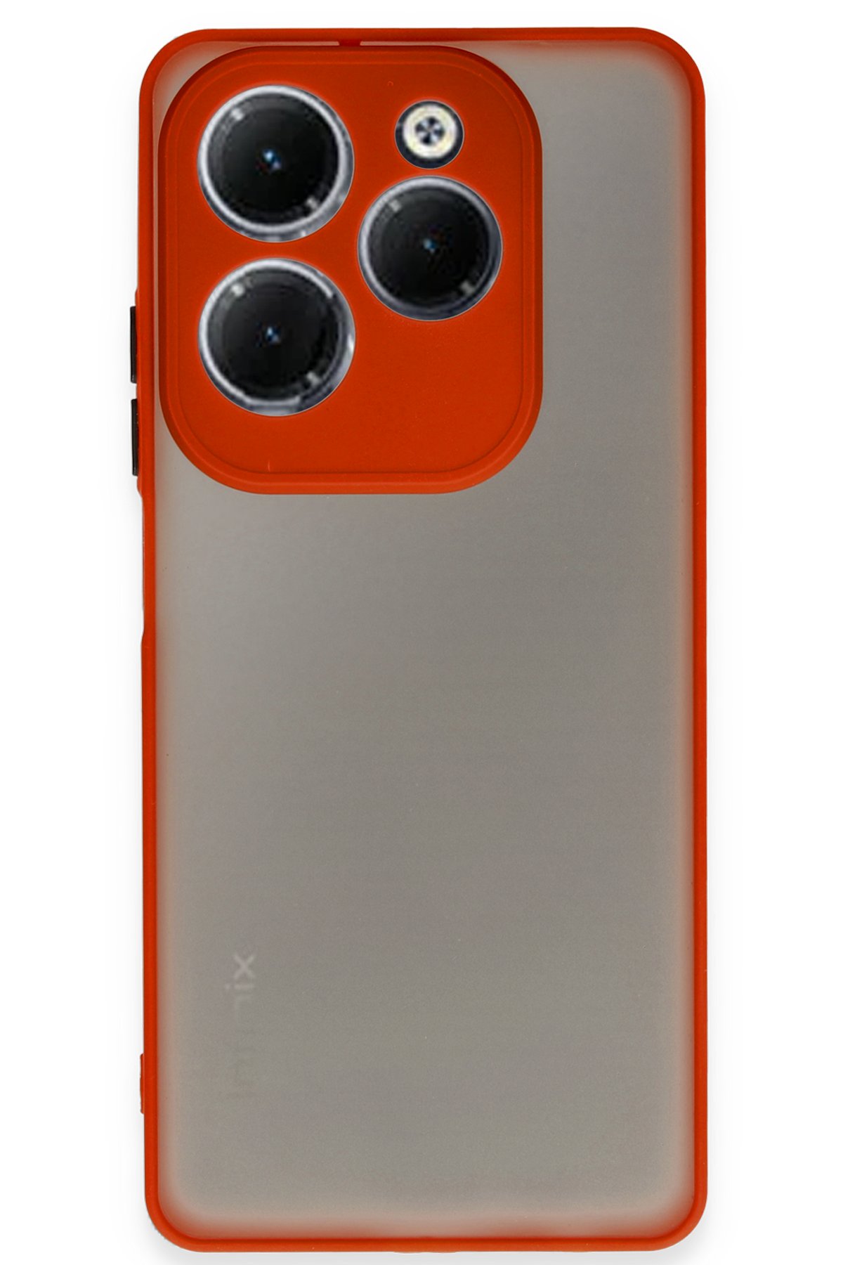 Newface İnfinix Hot 40 Pro Kılıf Pars Lens Yüzüklü Silikon - Siyah