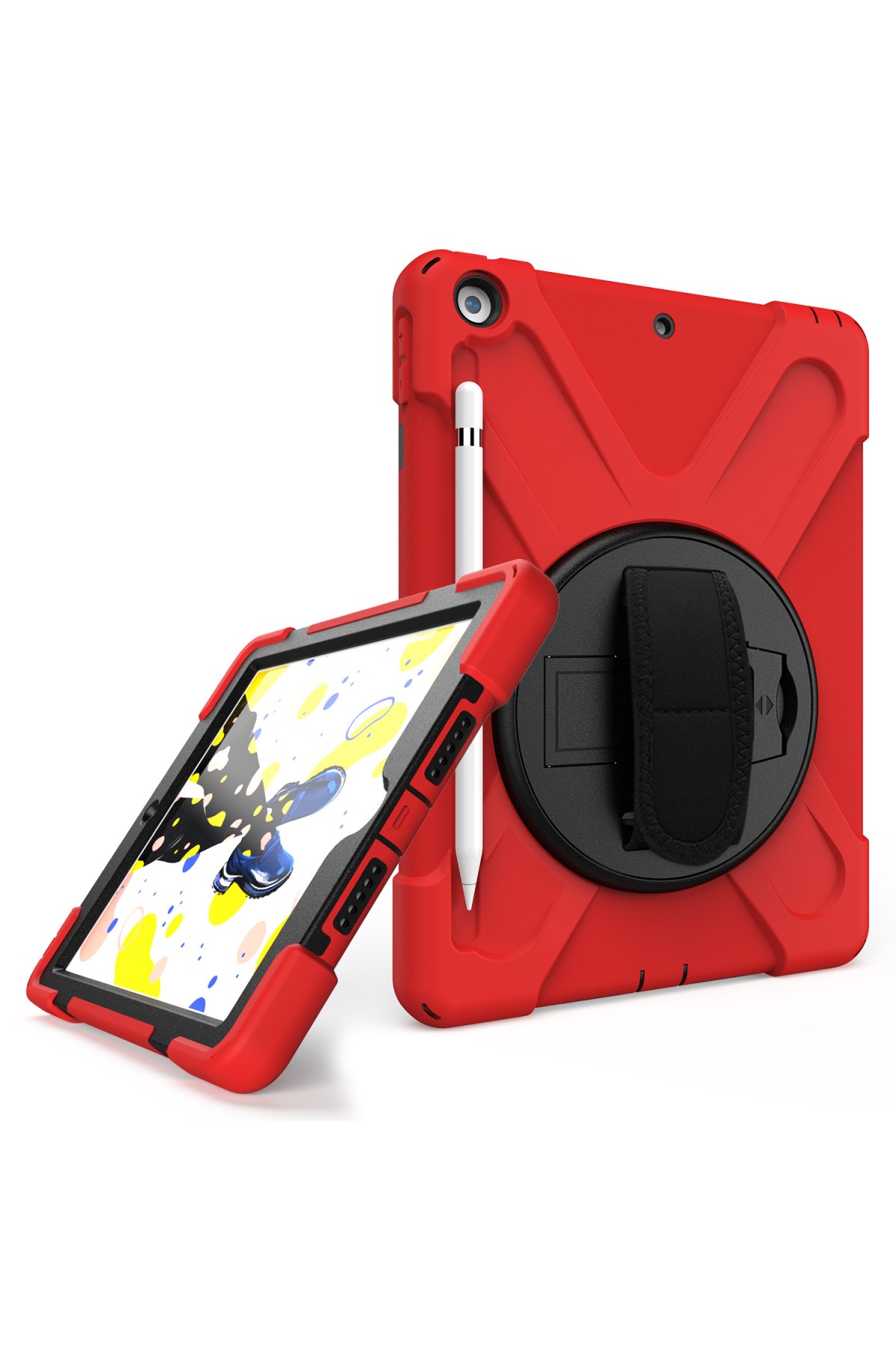 Newface iPad 10.2 (7.nesil) Kılıf Tablet Smart Kılıf - Kırmızı