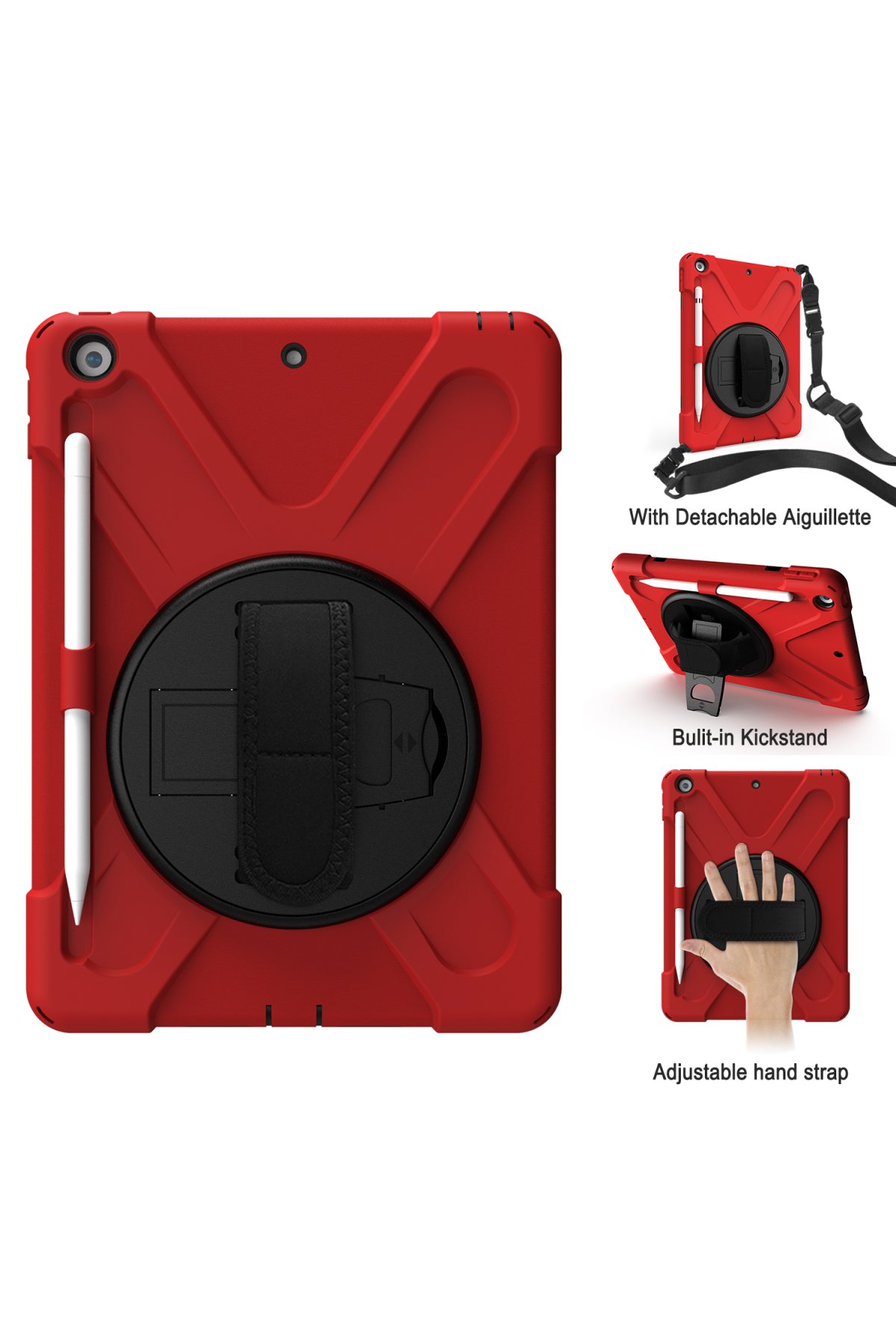 Newface iPad 10.2 (7.nesil) Kılıf 360 Tablet Deri Kılıf - Siyah
