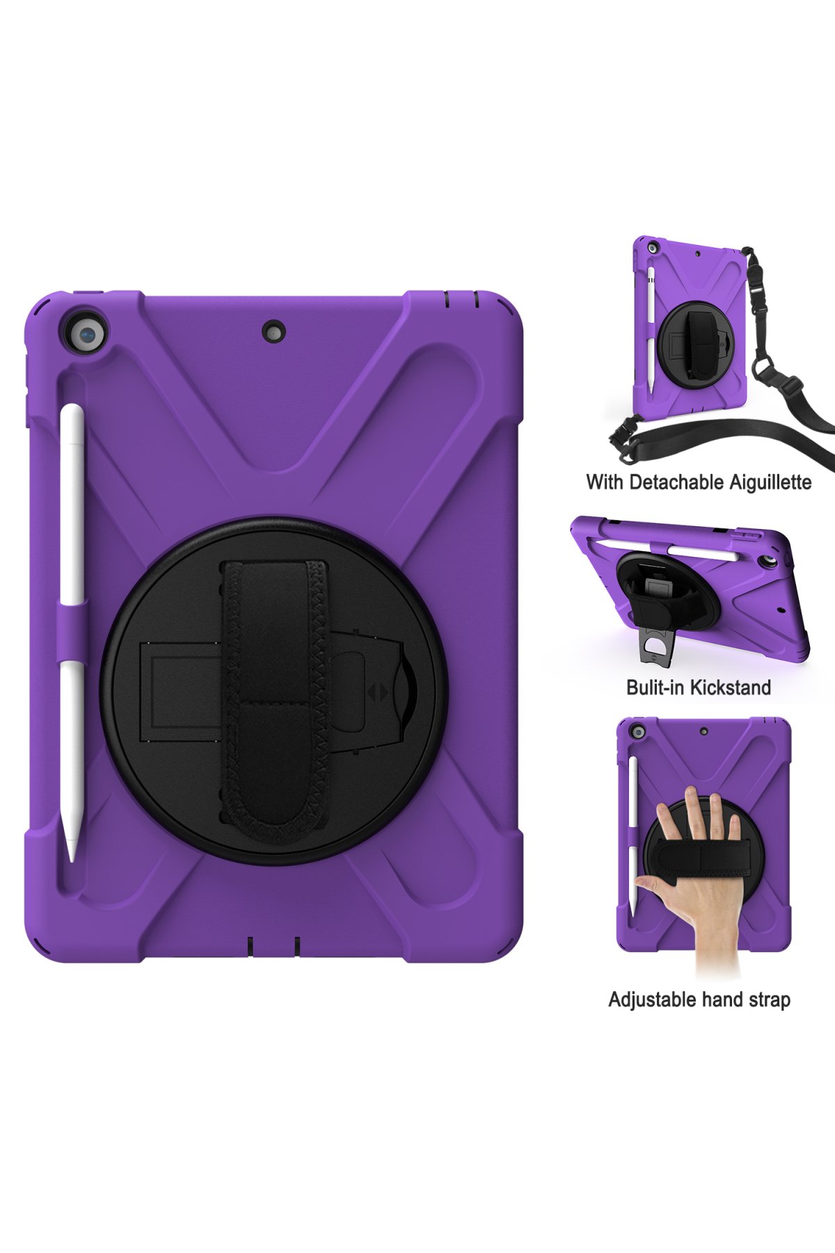 Newface iPad 10.2 (7.nesil) Kılıf Kalemlikli Mars Tablet Kılıfı - Koyu Yeşil