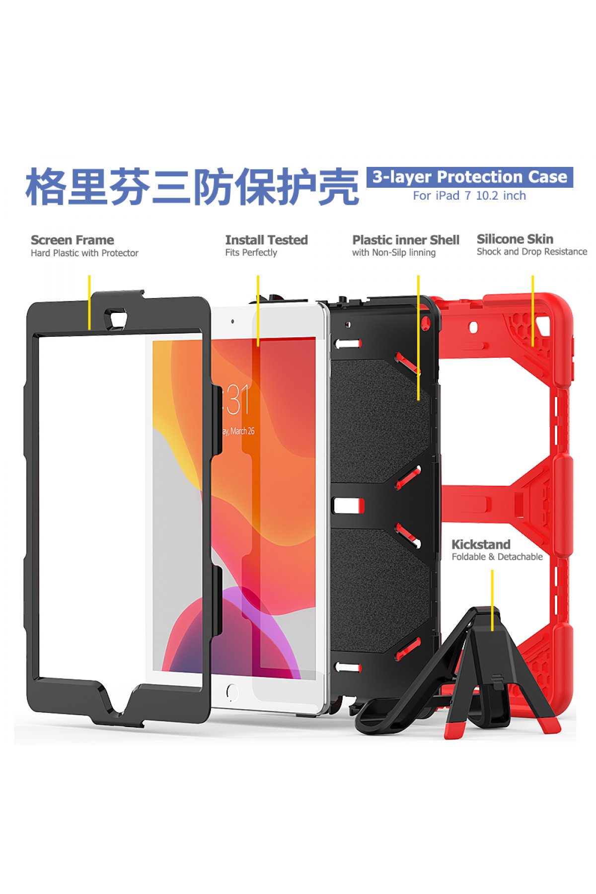 Newface iPad 10.2 (8.nesil) Kılıf Tablet Smart Kılıf - Mavi