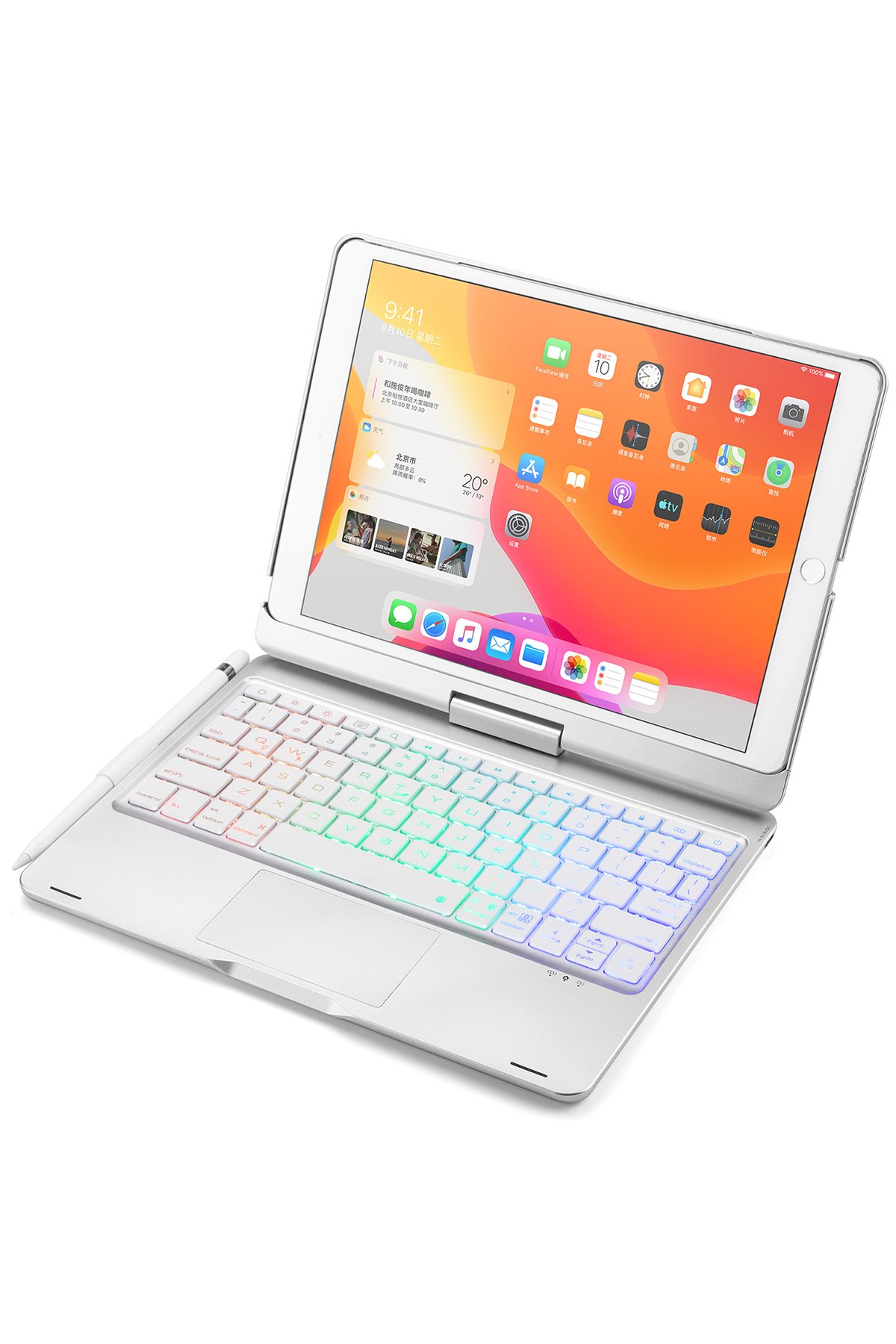 Newface iPad 10.2 (7.nesil) Kılıf Starling 360 Kalemlikli Tablet Kılıf - Mor
