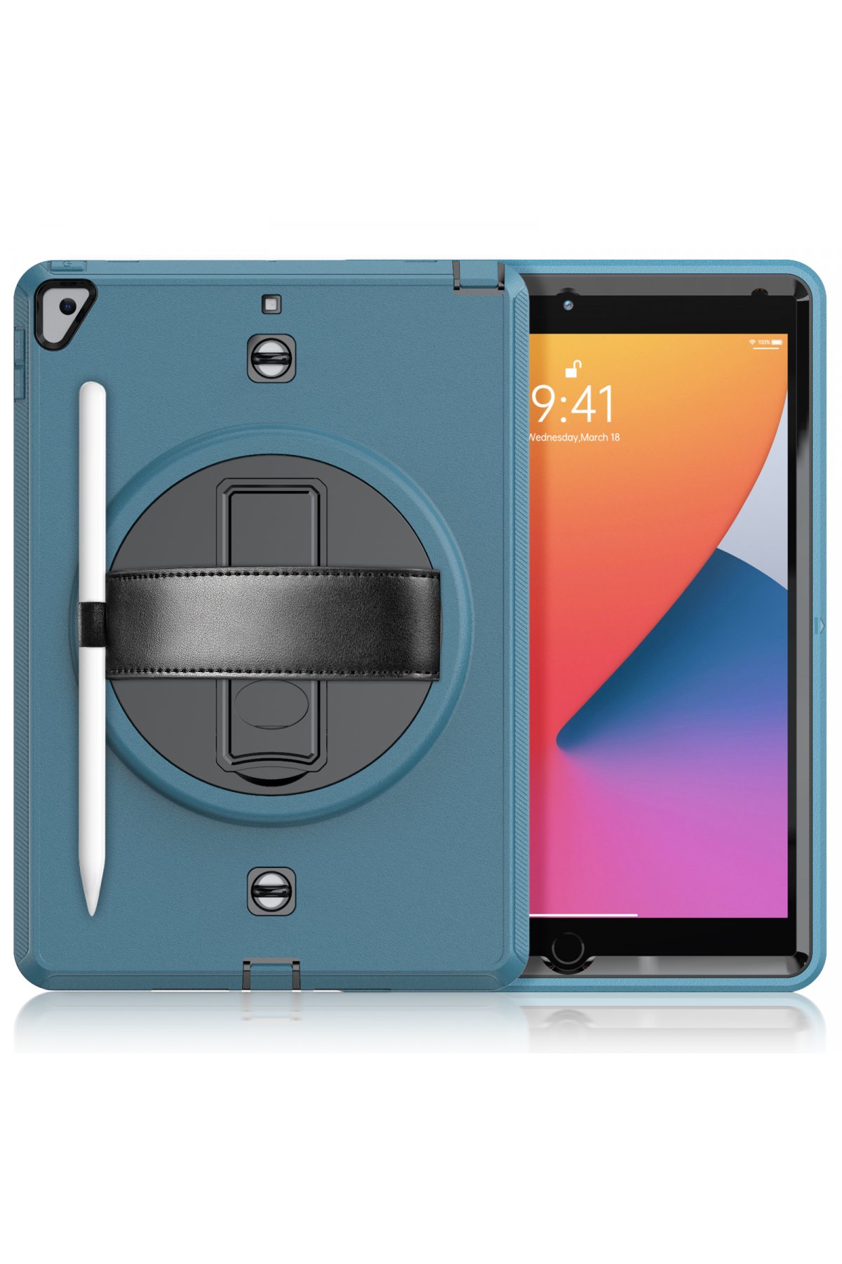 Newface iPad 10.2 (8.nesil) Kılıf 360 Tablet Deri Kılıf - Pembe