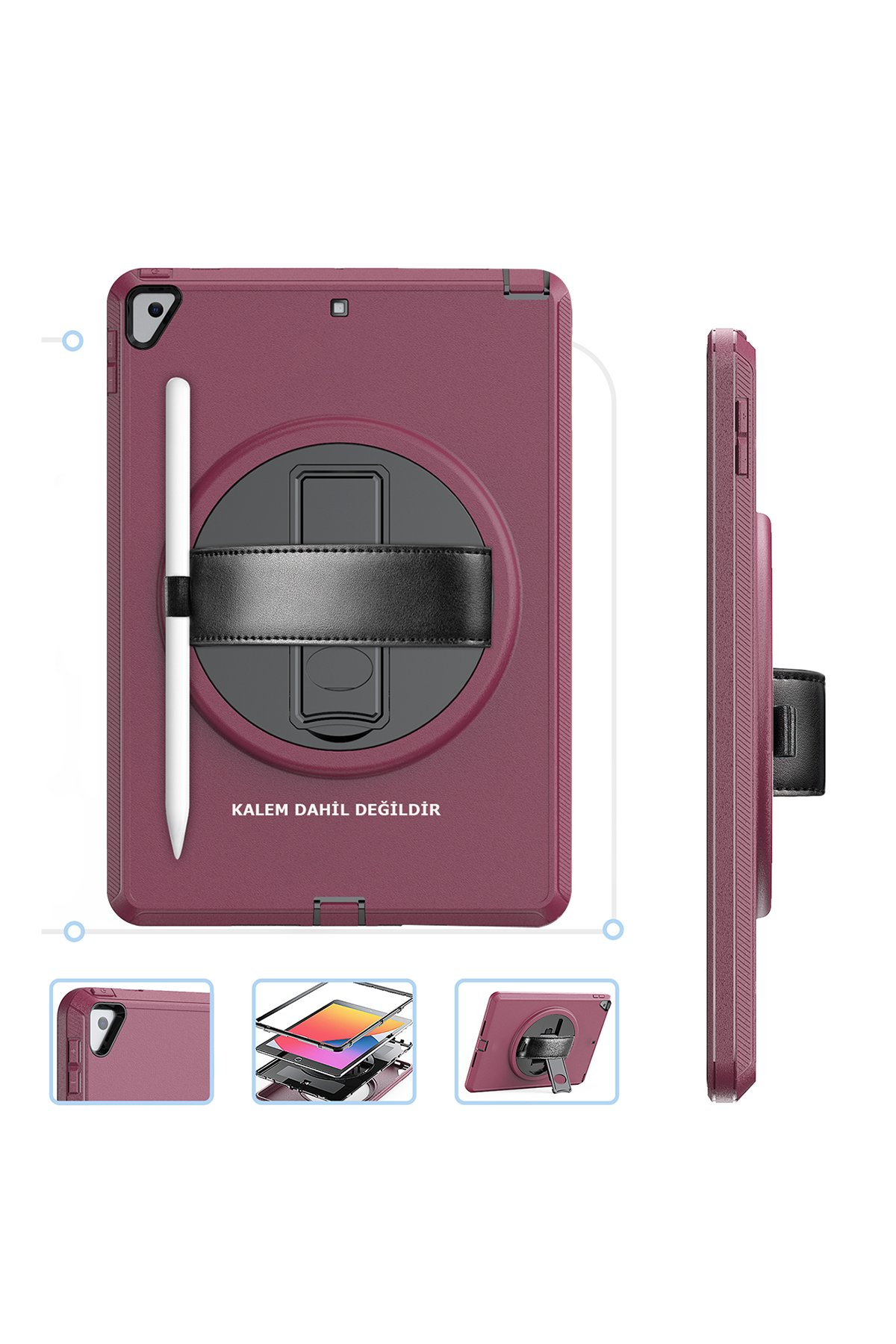 Newface iPad 10.2 (8.nesil) Kılıf Like Stantlı Tablet Silikon - Pembe