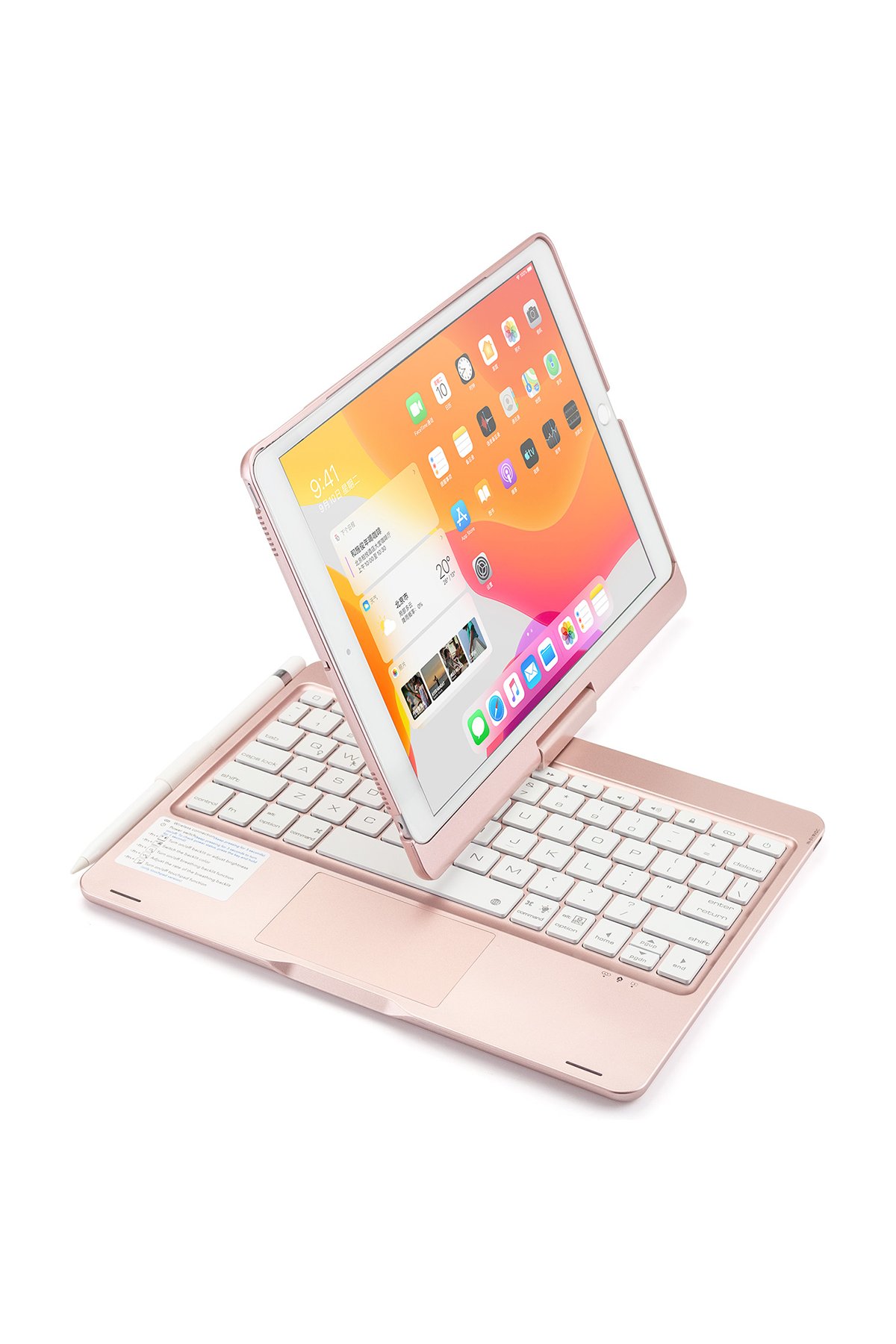 Newface iPad 10.2 (8.nesil) Kılıf Starling 360 Kalemlikli Tablet Kılıf - Siyah