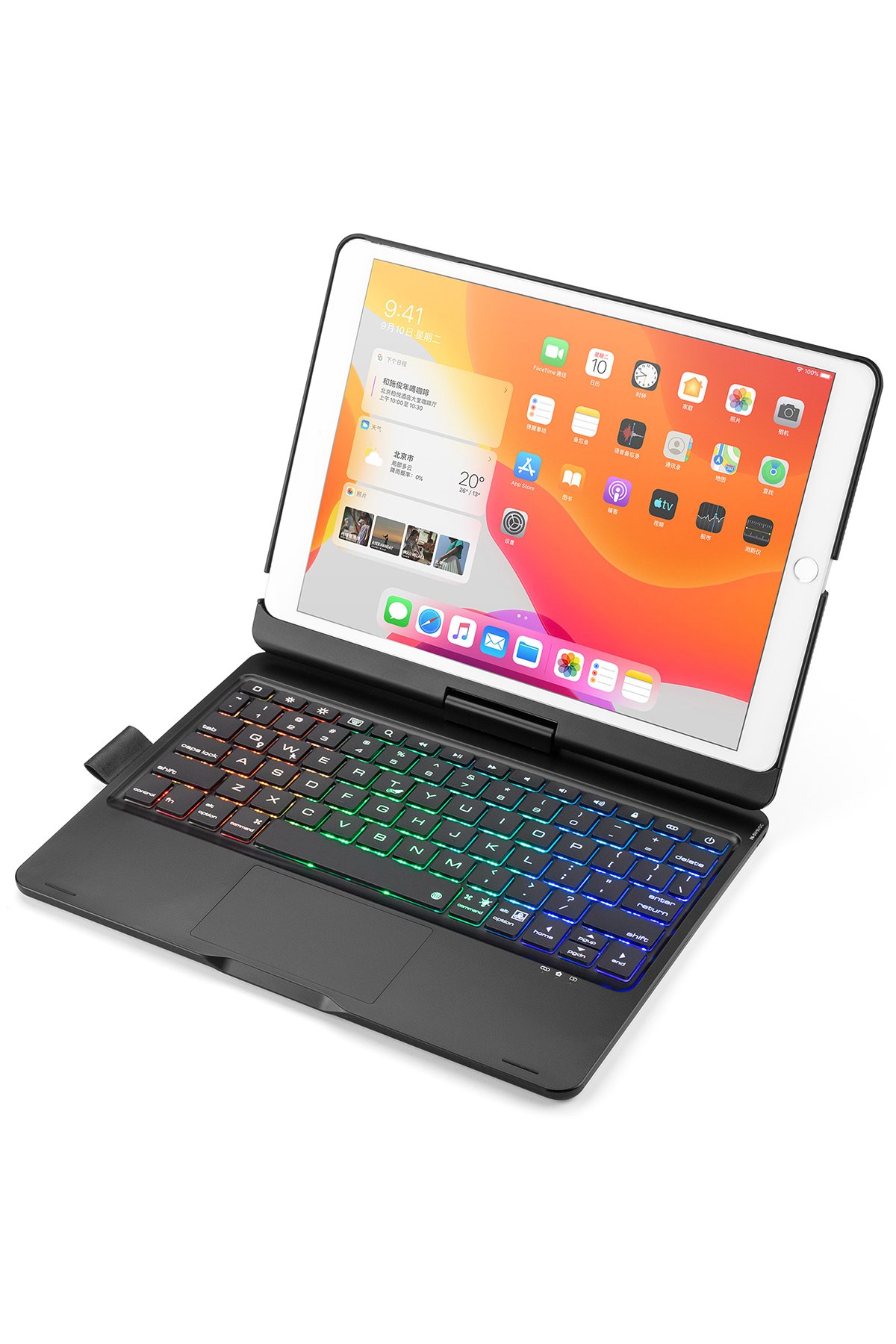 Newface iPad 10.2 (8.nesil) Kılıf Kalemlikli Hugo Tablet Kılıfı - Rose Gold