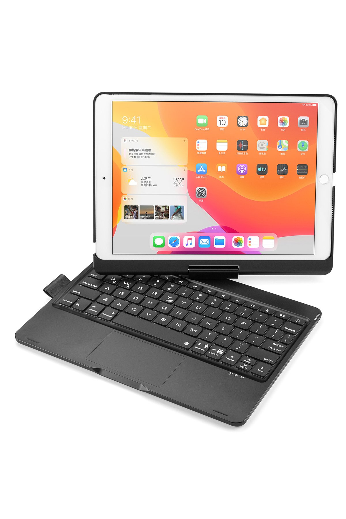 Newface iPad 10.2 (8.nesil) Kılıf Kalemlikli Hugo Tablet Kılıfı - Rose Gold