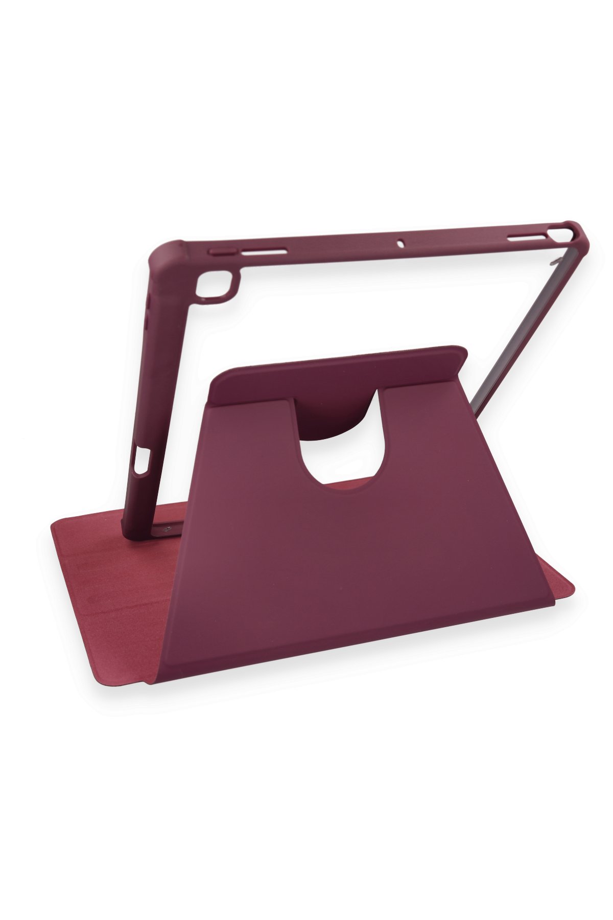 Newface iPad 10.2 (8.nesil) Kılıf 360 Tablet Deri Kılıf - Mürdüm
