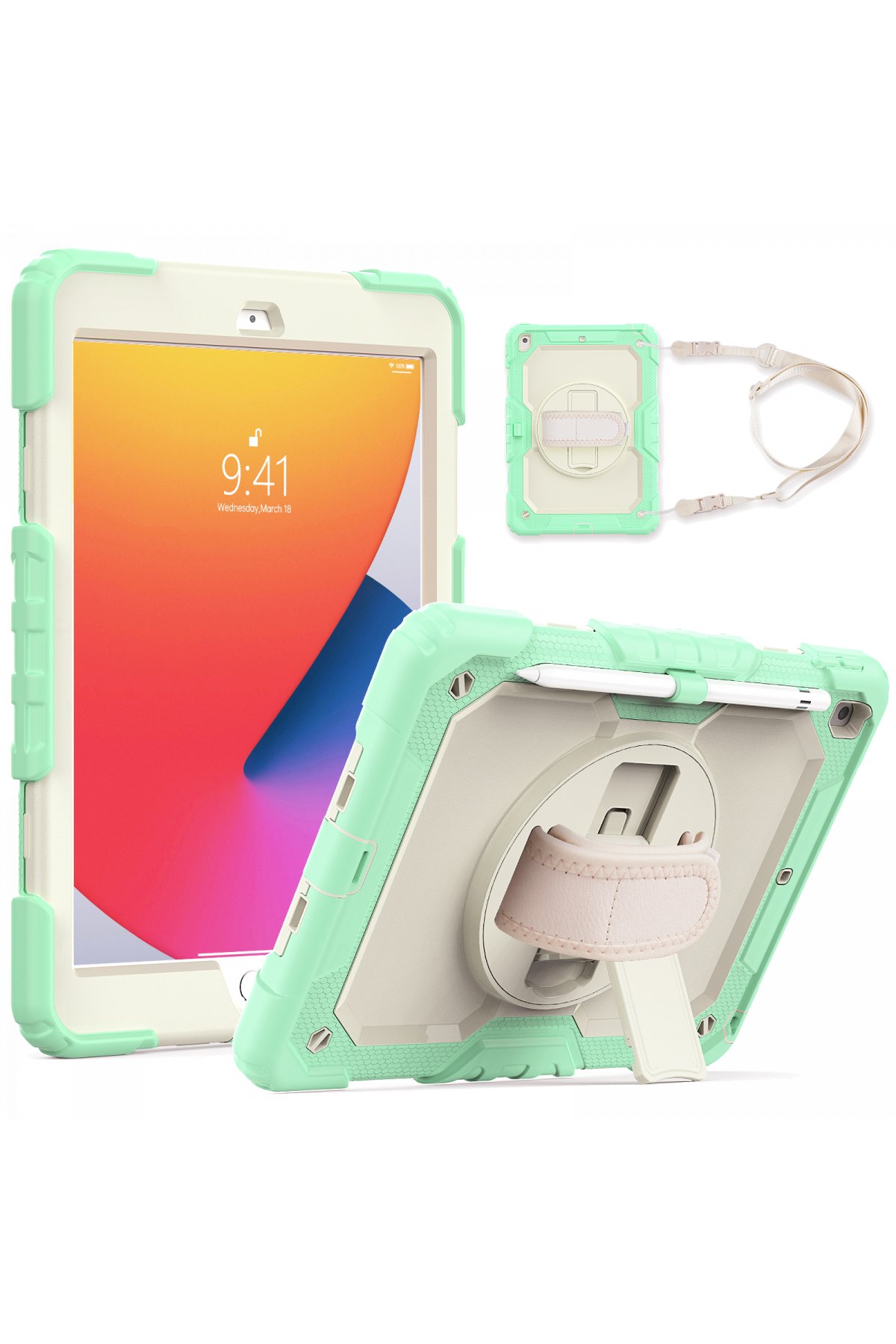 Newface iPad 10.2 (8.nesil) Kılıf Tablet Smart Kılıf - Pembe