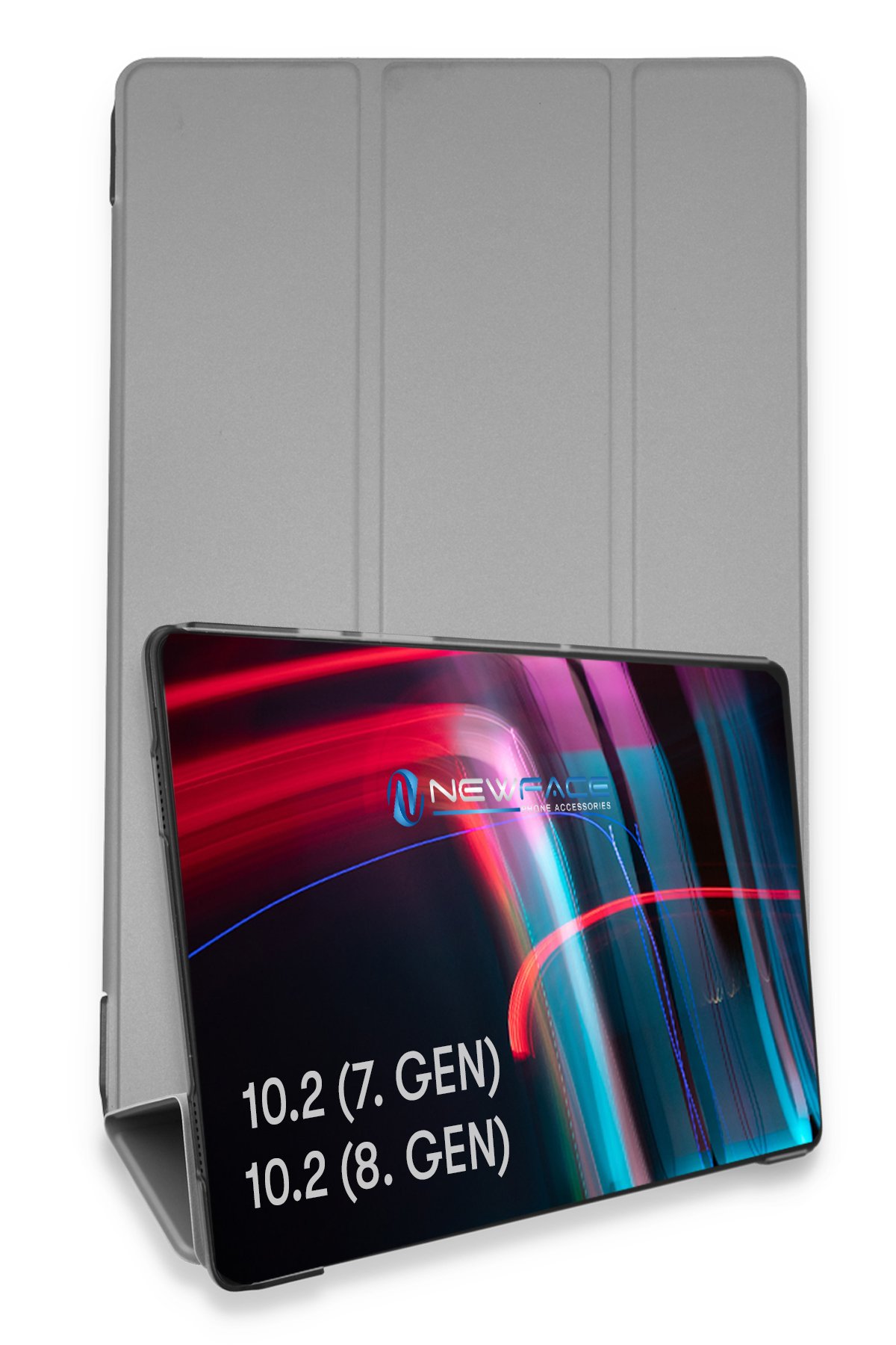 Newface iPad 10.2 (8.nesil) Kılıf 360 Tablet Deri Kılıf - Kırmızı