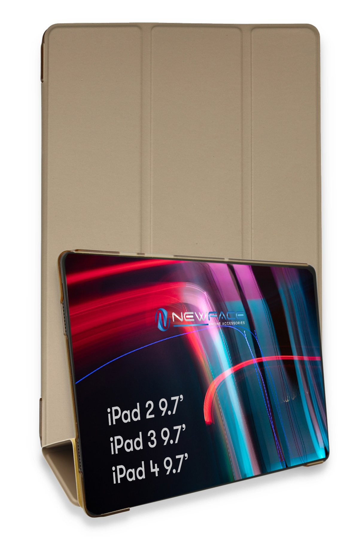 Newface iPad 3 9.7 Kılıf 360 Tablet Deri Kılıf - Mürdüm