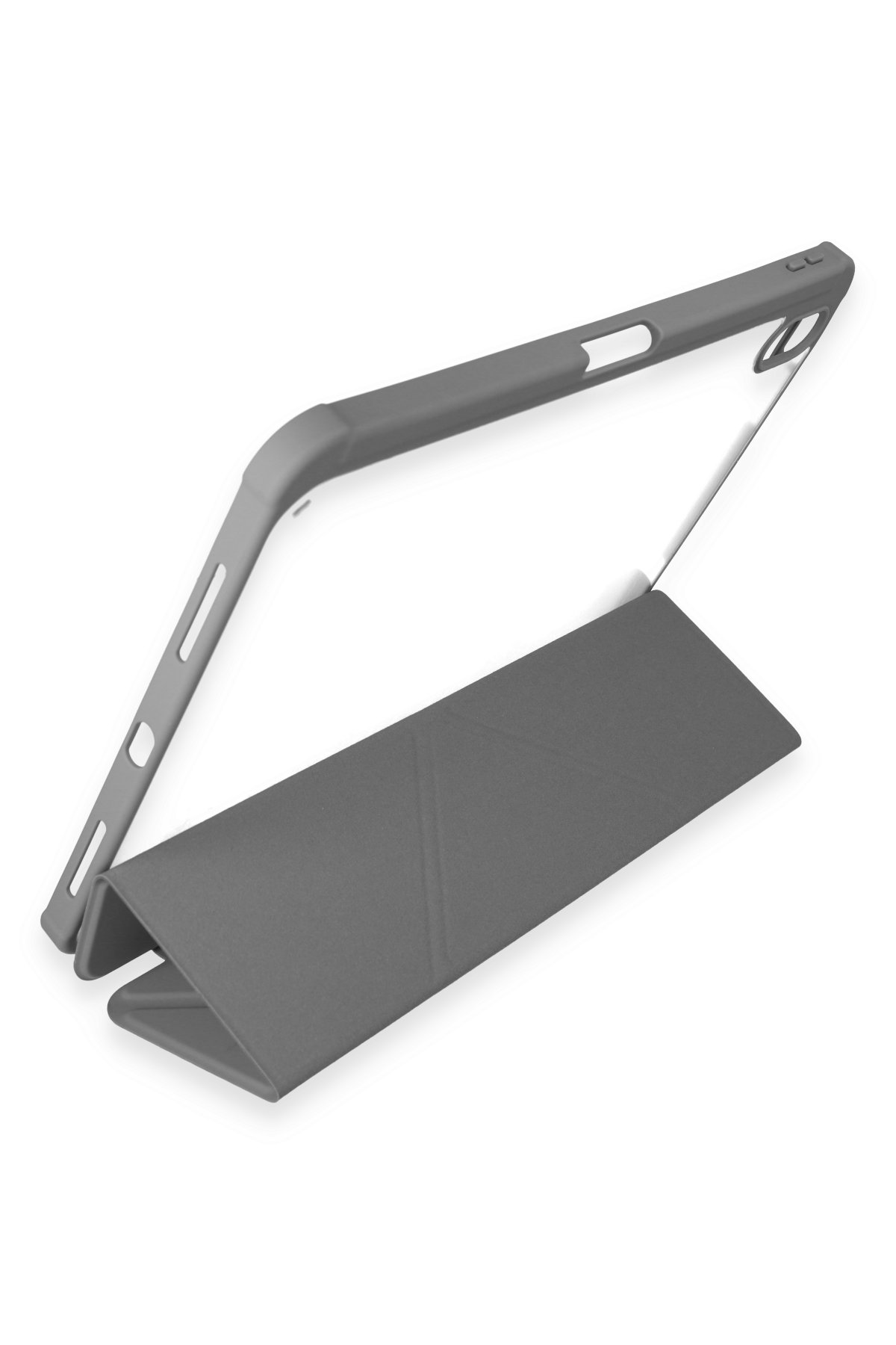 Newface iPad 2022 10.9 (10.nesil) Kılıf Hand Strap Tablet Kılıfı - Gri