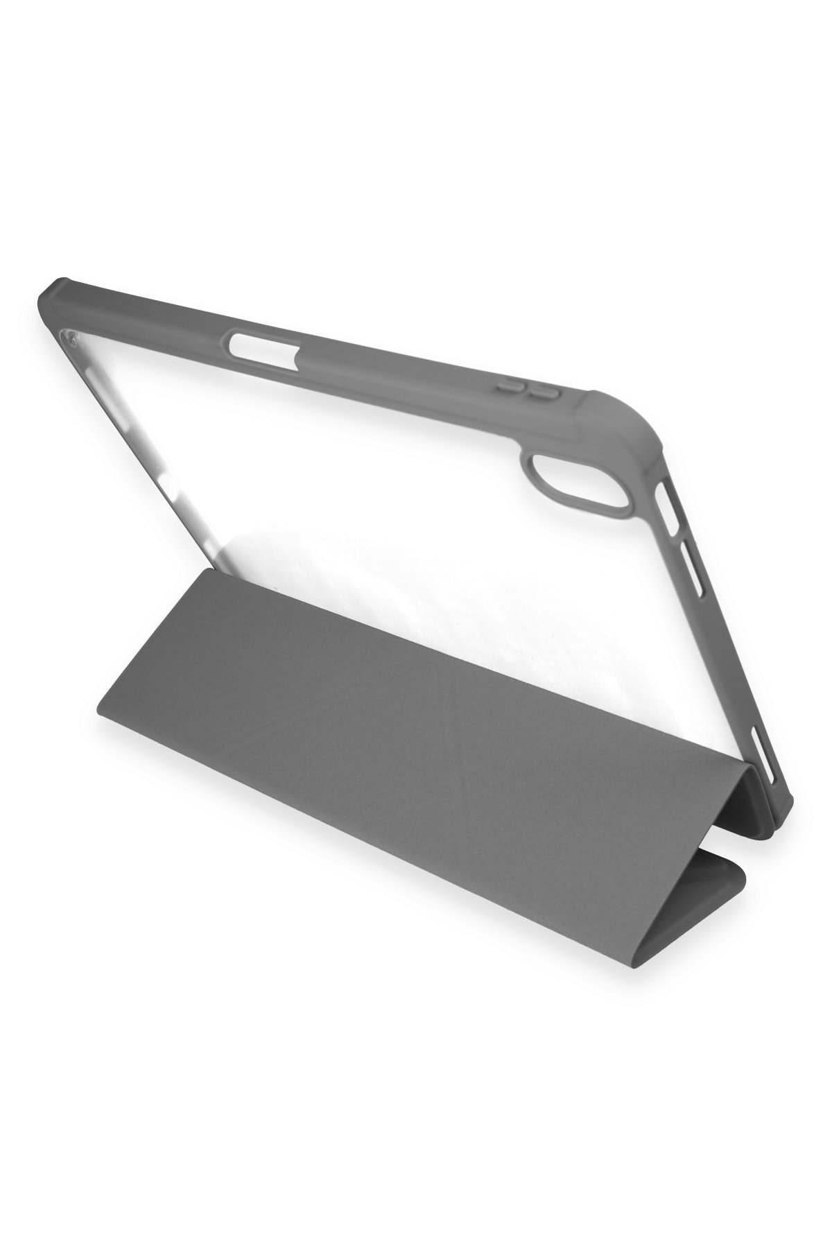 Newface iPad 2022 10.9 (10.nesil) Kılıf Hand Strap Tablet Kılıfı - Gri