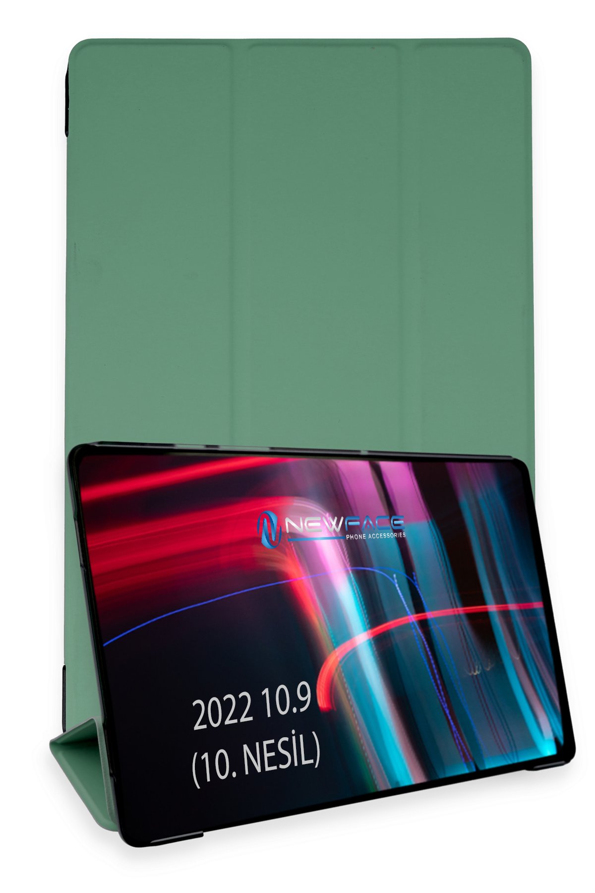 Newface iPad 2022 10.9 (10.nesil) Kılıf Hand Strap Tablet Kılıfı - Turkuaz