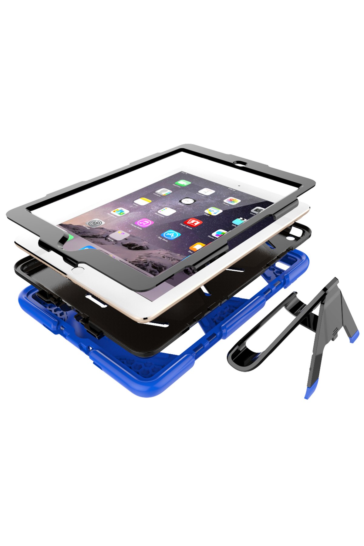 Newface iPad 5 Air 9.7 Kılıf Strap-C Otterbox Tablet Kapak - Pembe