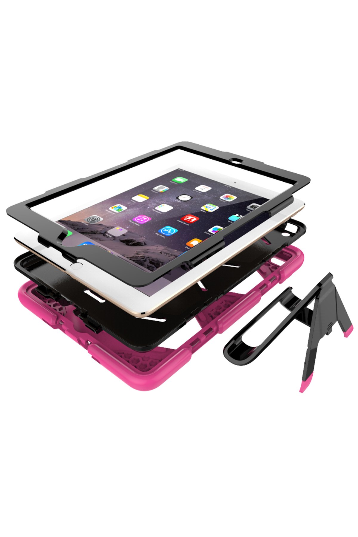 Newface iPad Air 2 9.7 Kılıf Karakter Tablet Silikon - Yeşil