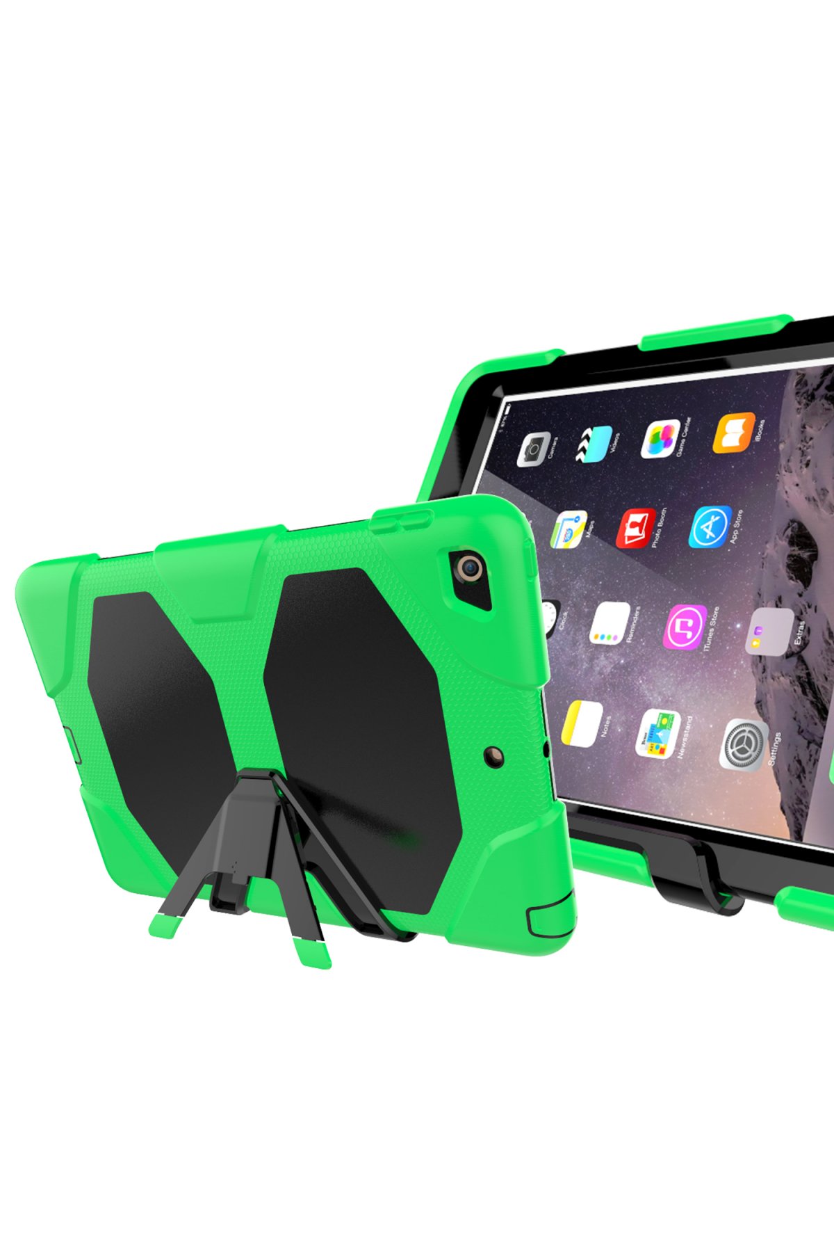 Newface iPad 9.7 (2018) Kılıf Like Stantlı Tablet Silikon - Yeşil